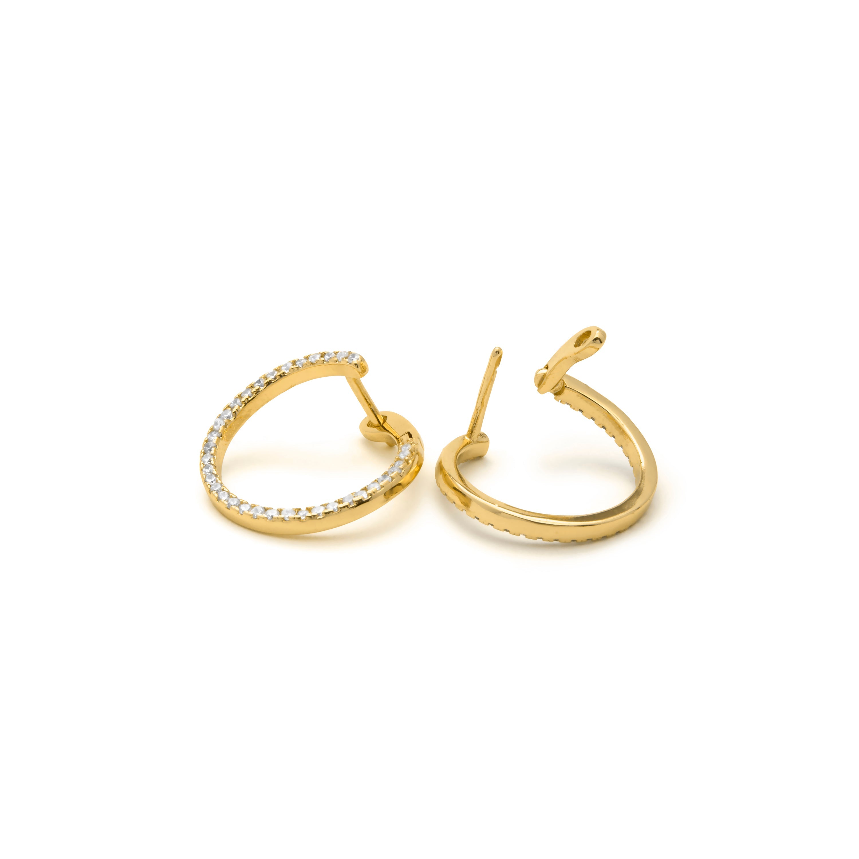 18k yellow gold finish earrings - Yona
