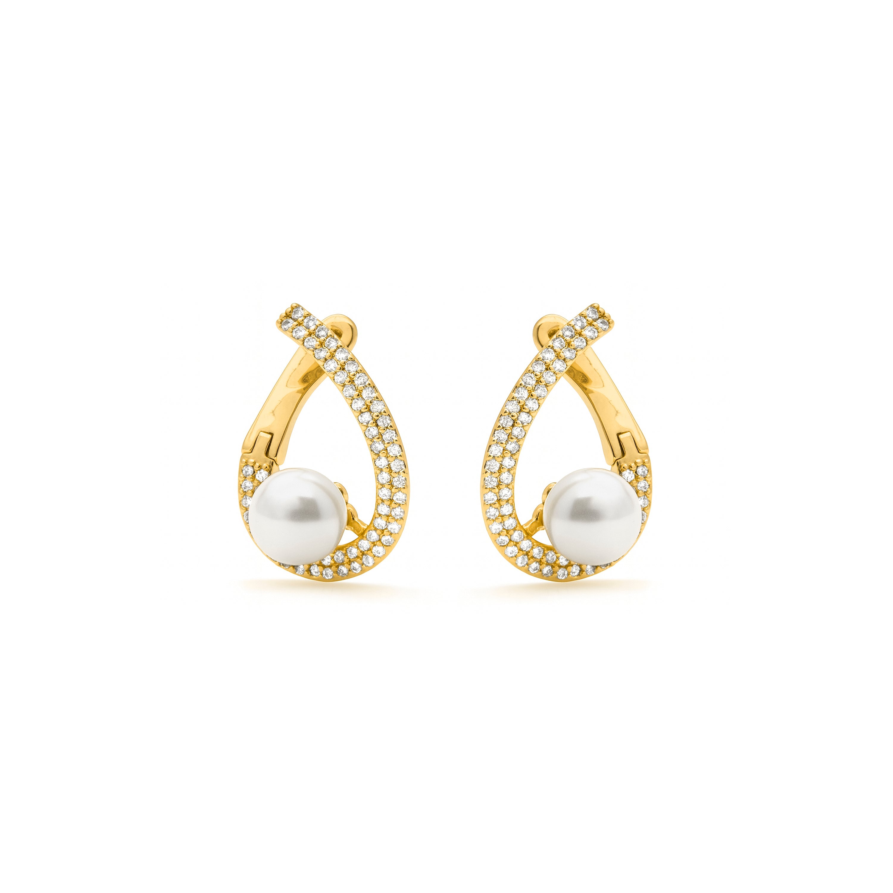 Earrings finished in 18k yellow gold - Renci