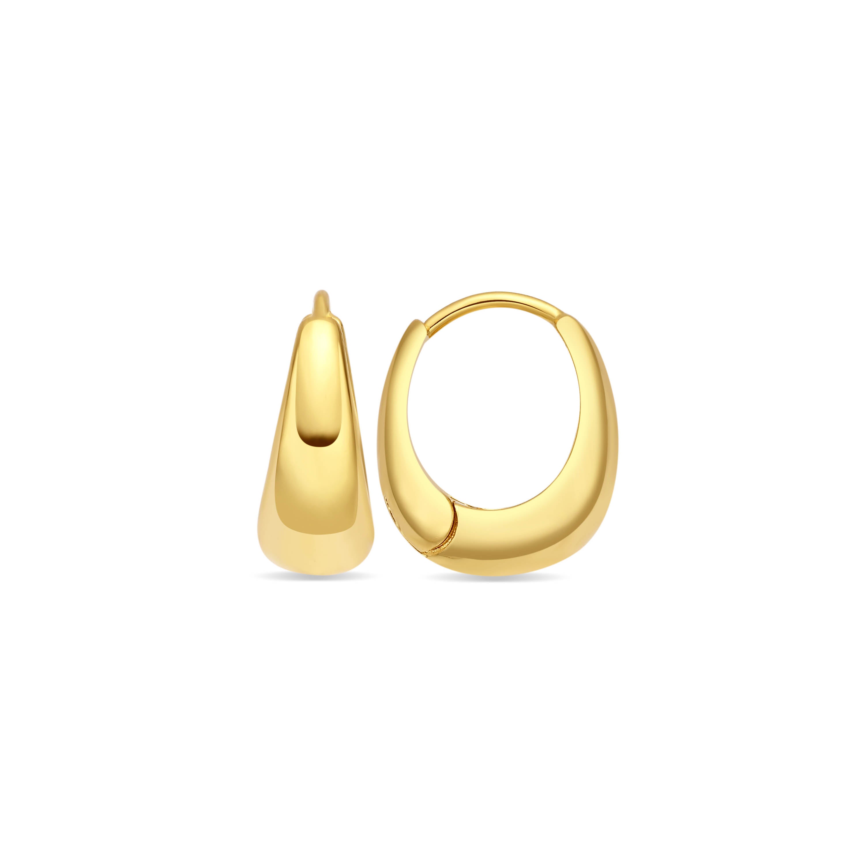 18k yellow gold finish earrings - Nassal