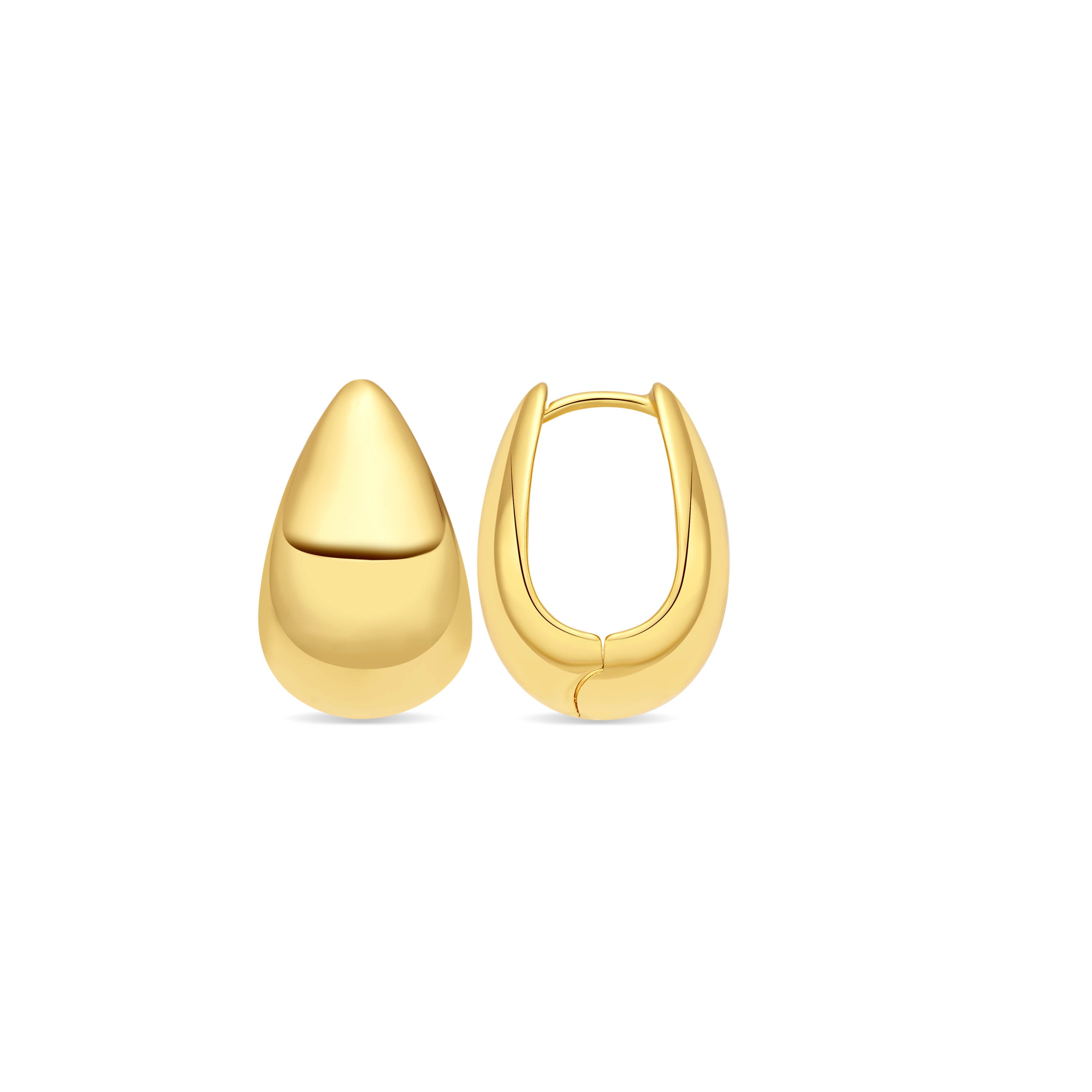 18k yellow gold finish earrings - Nahau