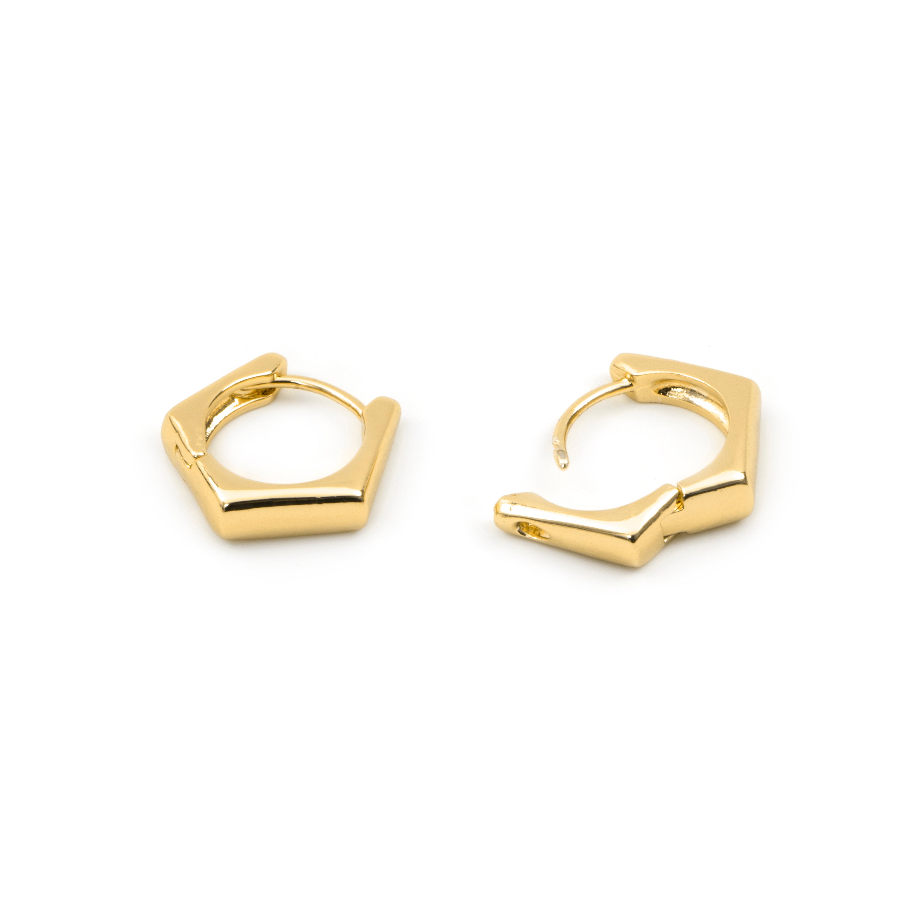 18k yellow gold finish earrings - Jibruk