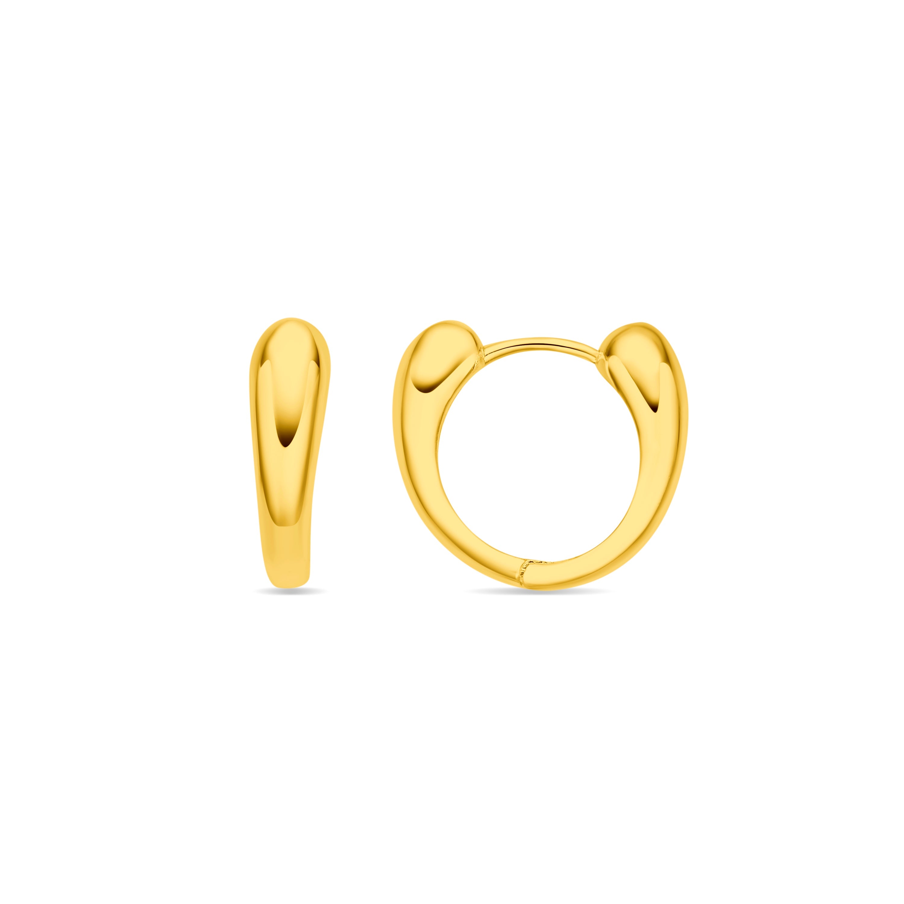 18k yellow gold finish earrings - Wisebe