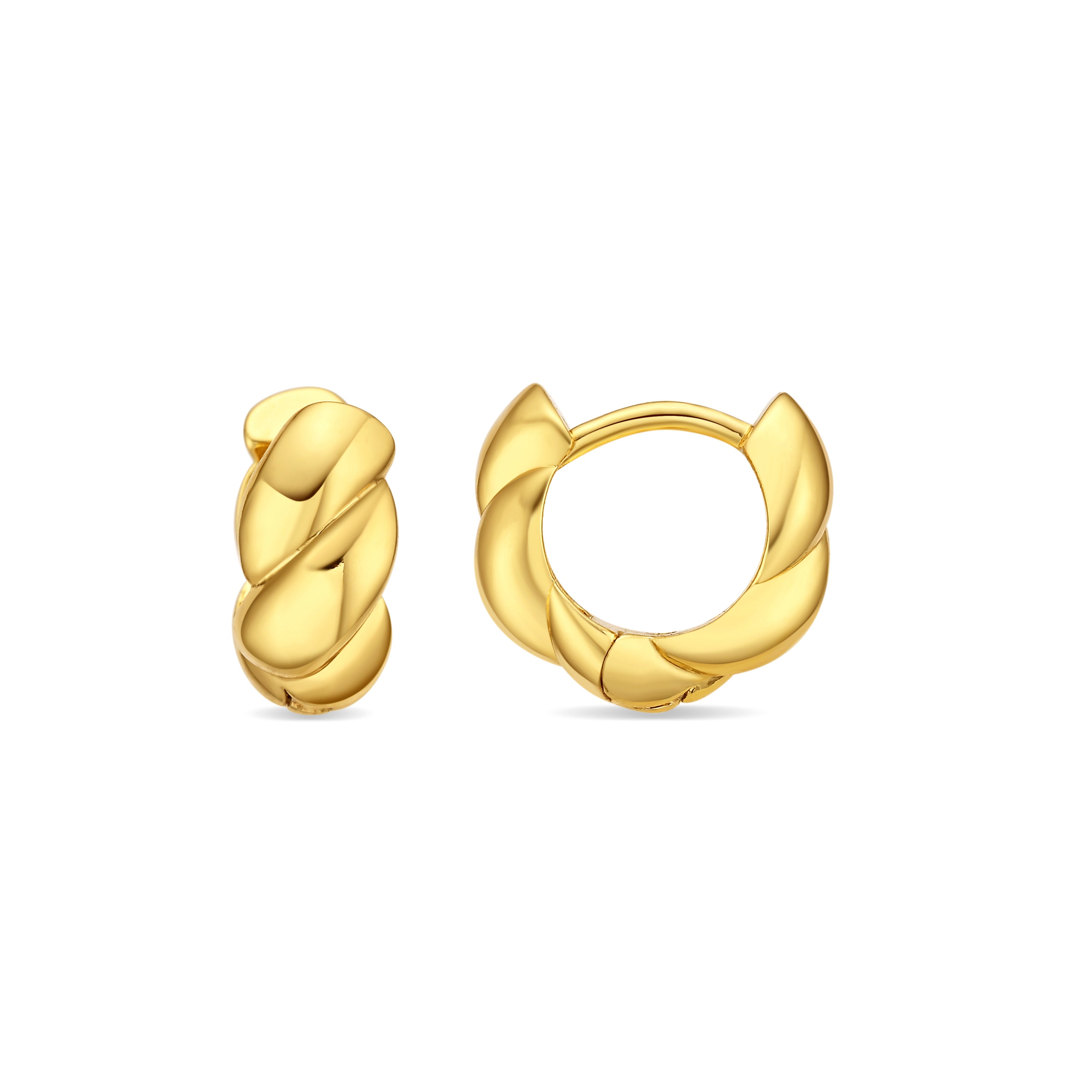 18k yellow gold finish earrings - Order
