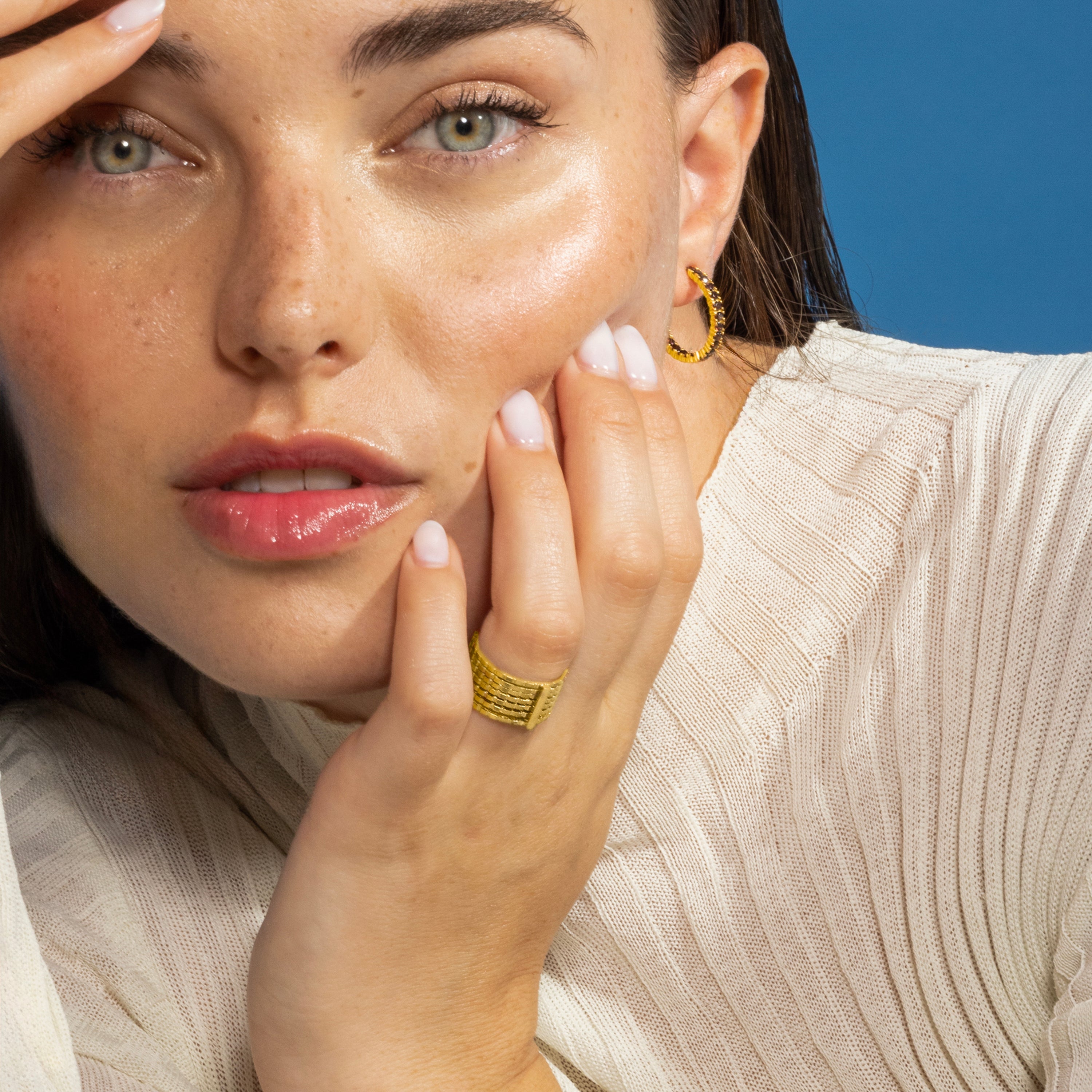 18K Yellow Gold Plated Ring - Sayri
