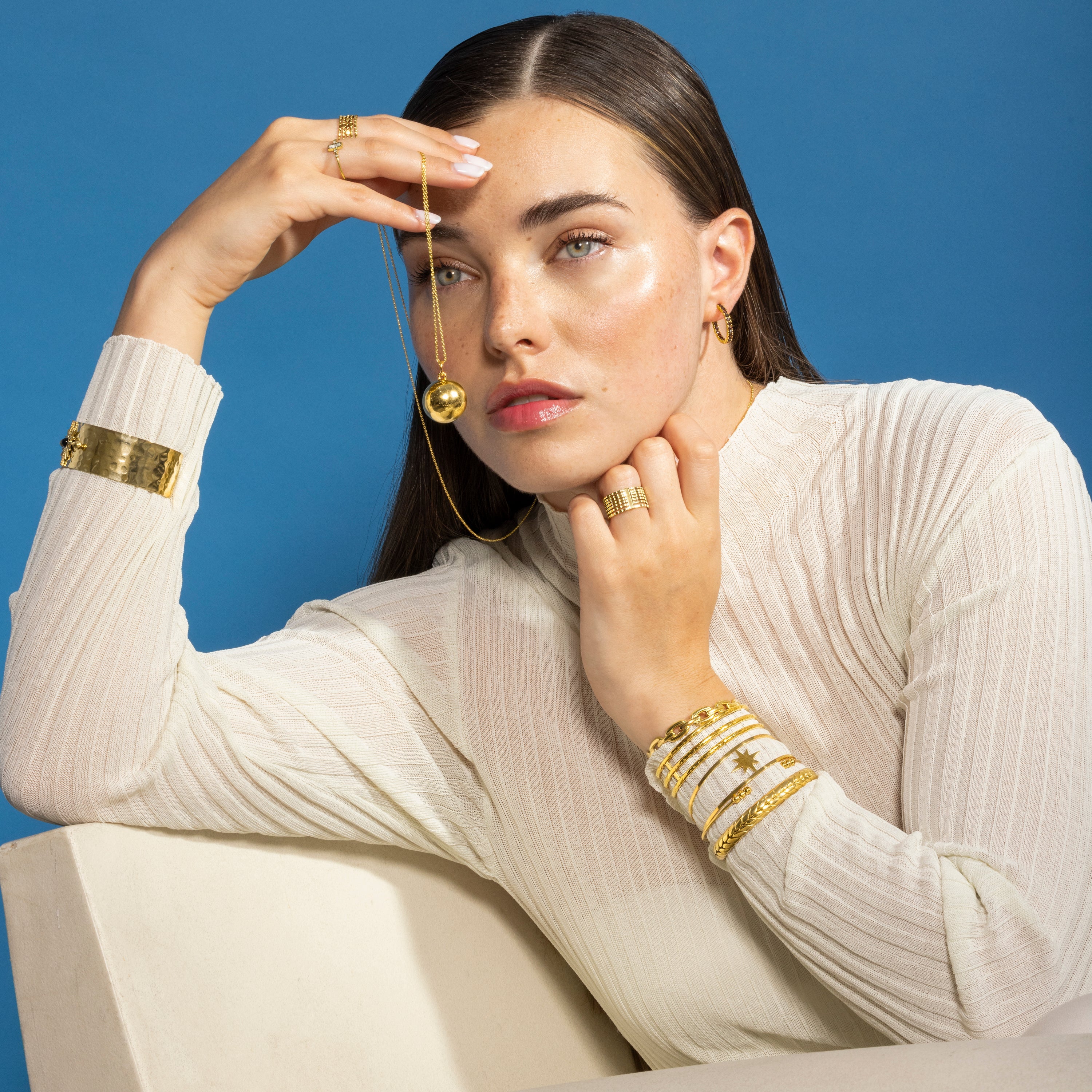 18K Yellow Gold Plated Ring - Sayri