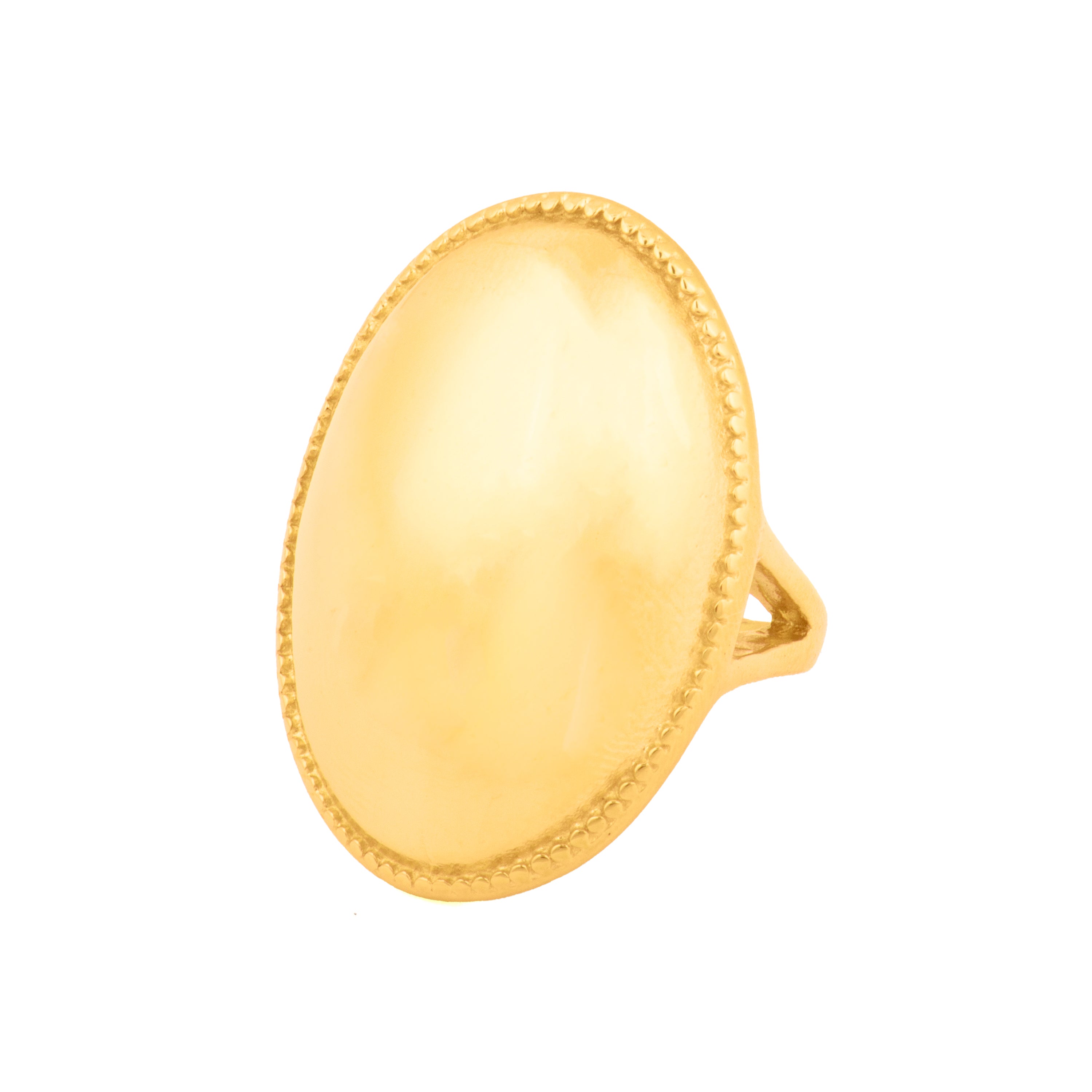 18k yellow gold finished ring - Sung