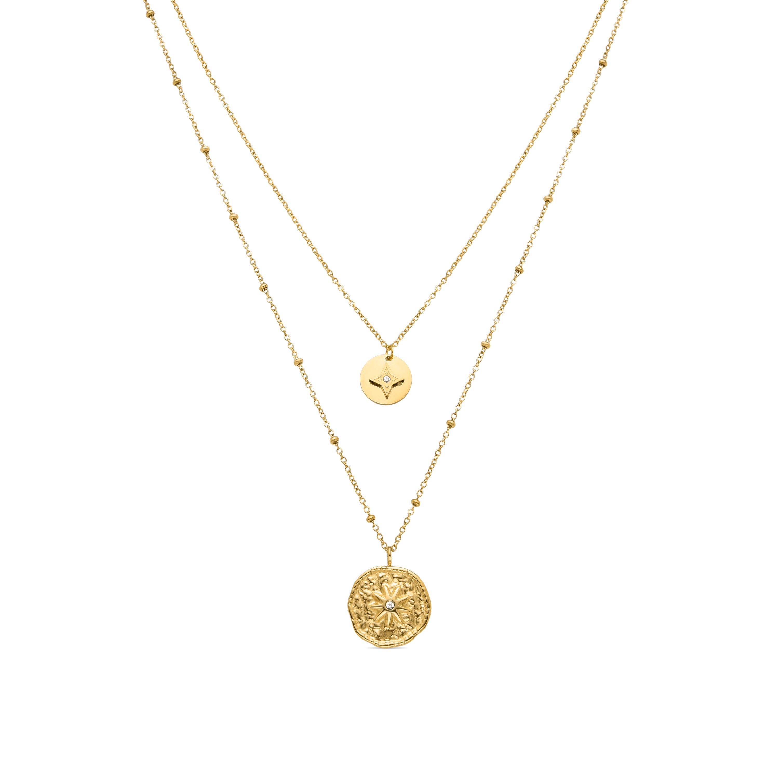 Brilliant Zirconia Necklace finished in 18K yellow gold - Issy