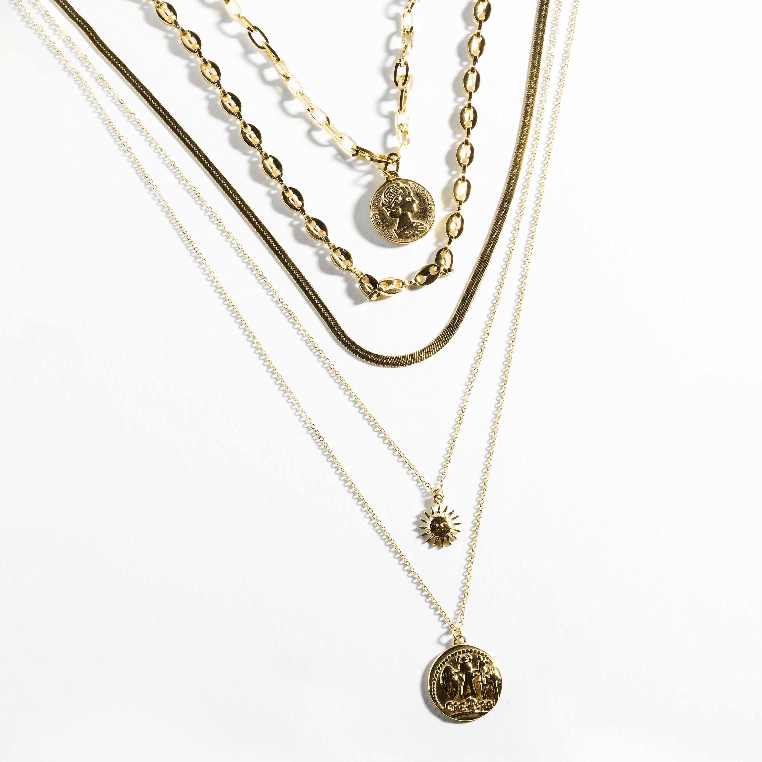 18K yellow gold finished necklace - Takson