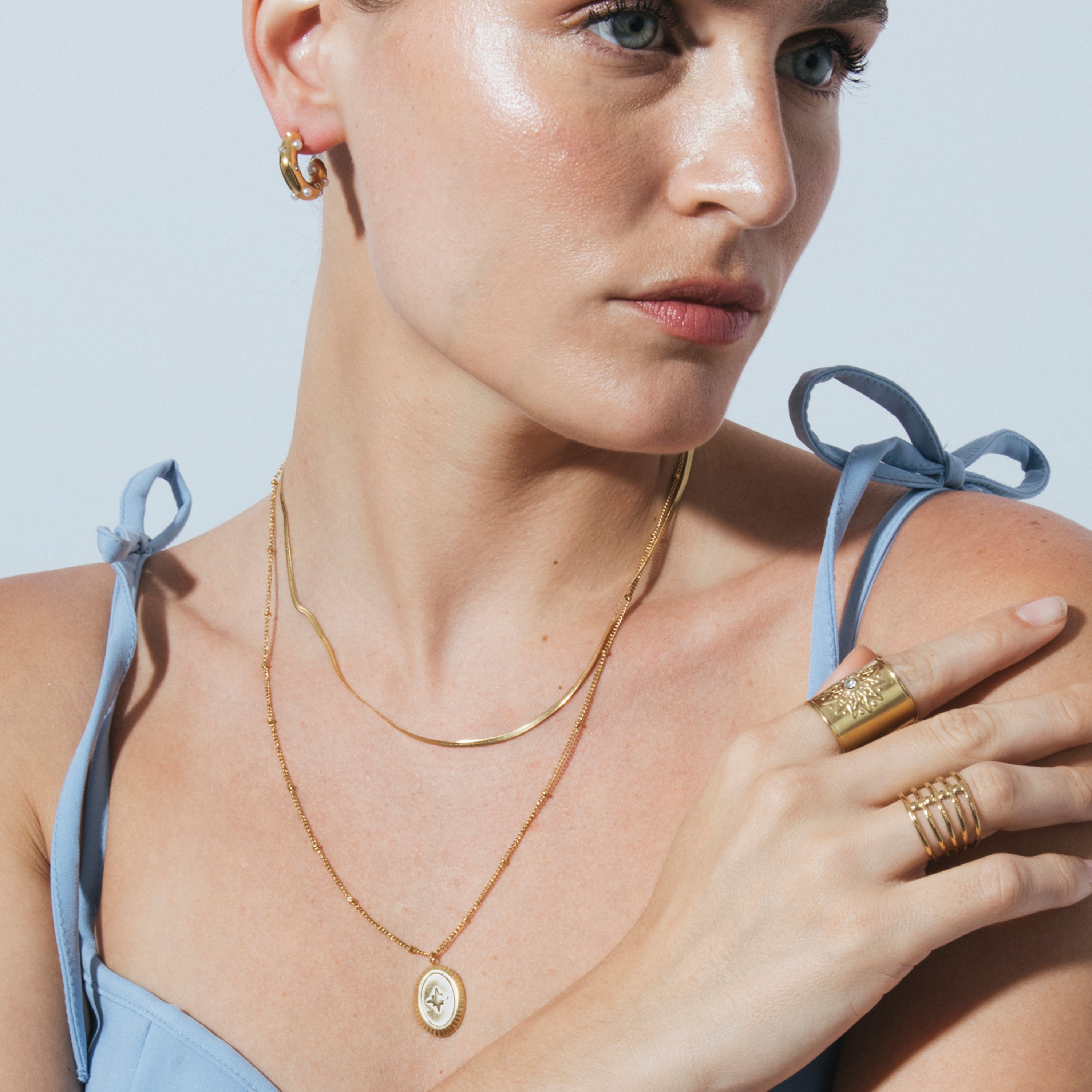 Laiwan - 18k Yellow Gold-Plated Dazzling Zirconia Necklace