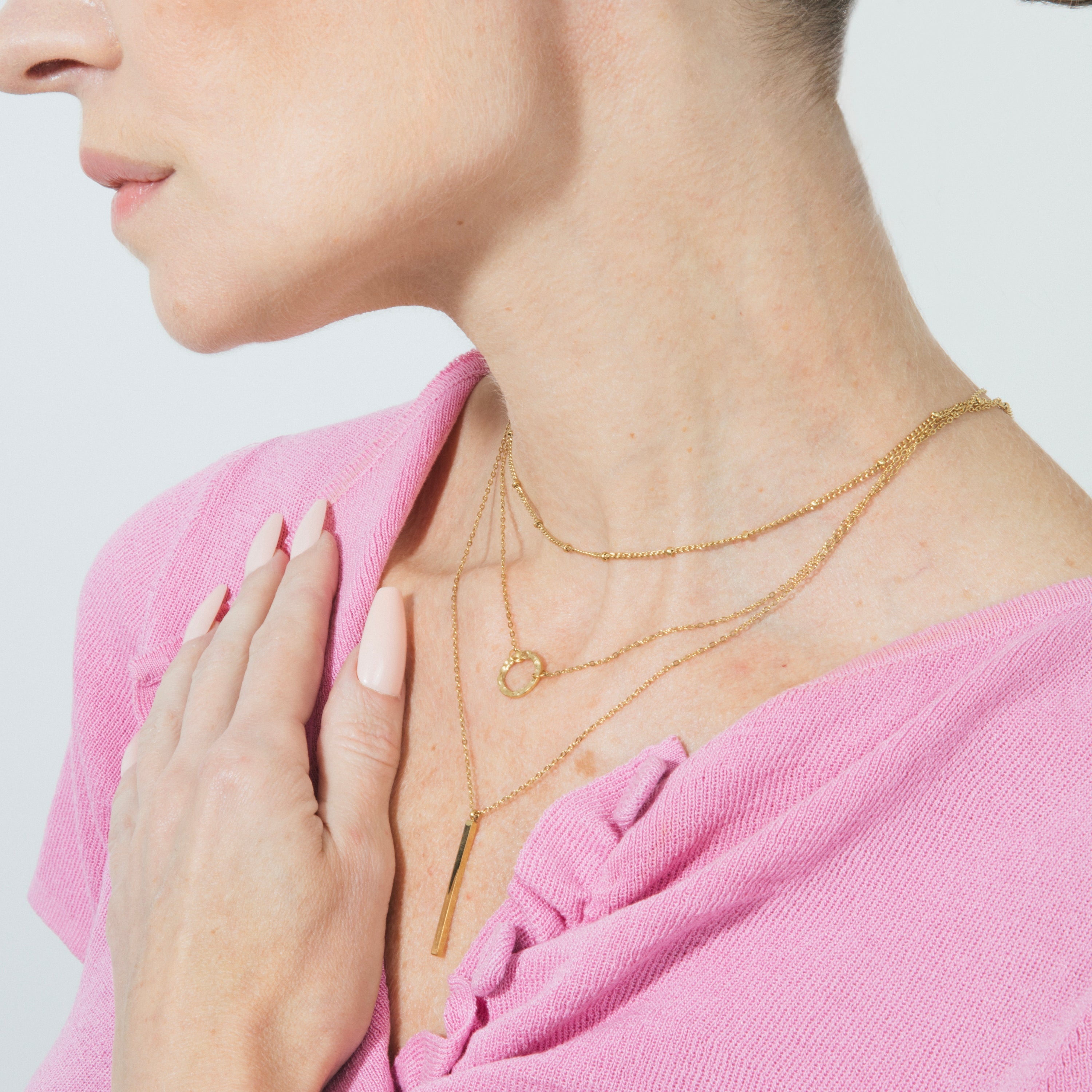 18k Yellow Gold Finished Necklace - Rewary