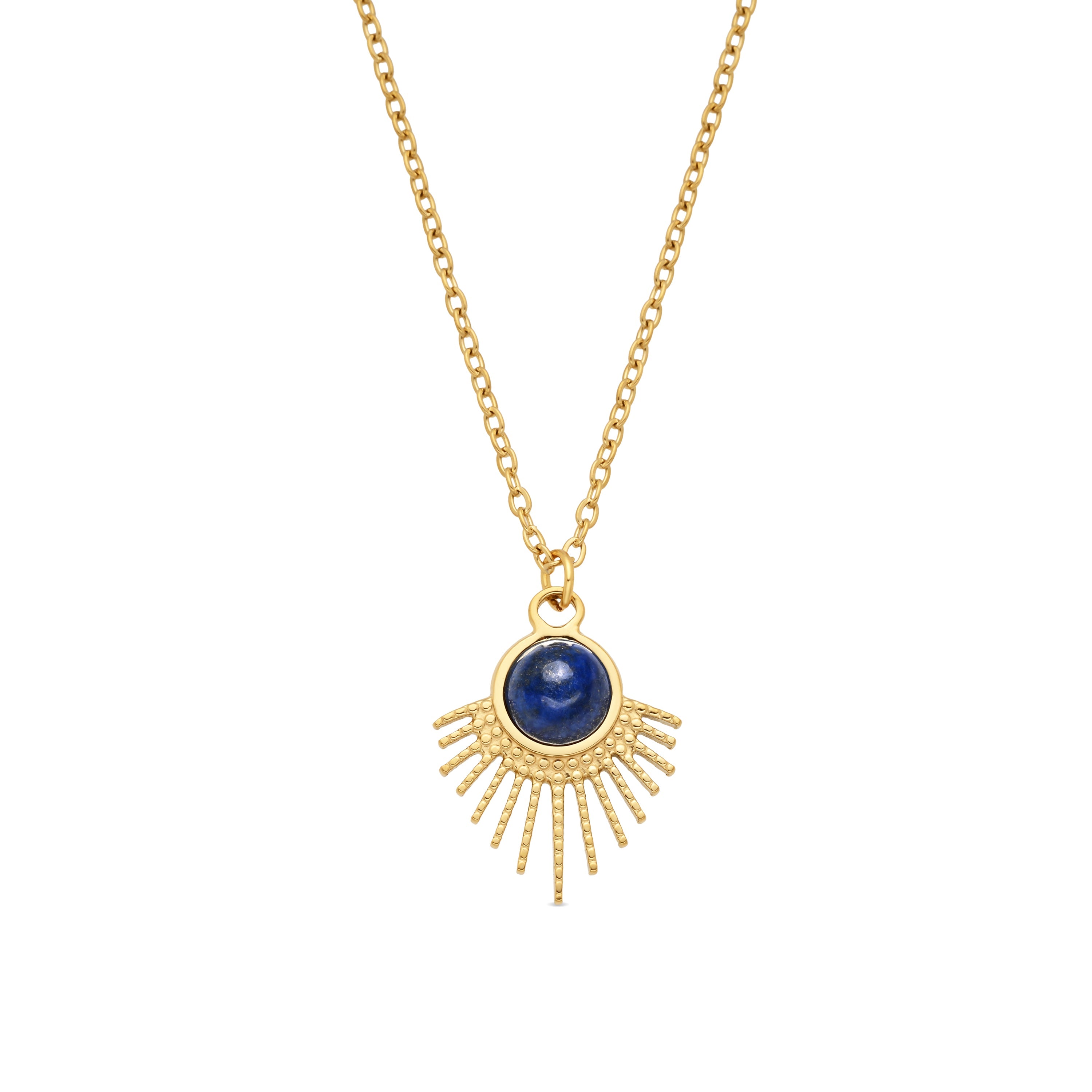 Natural Lapis Lazuli necklace finished in 18k yellow gold - Ankyo