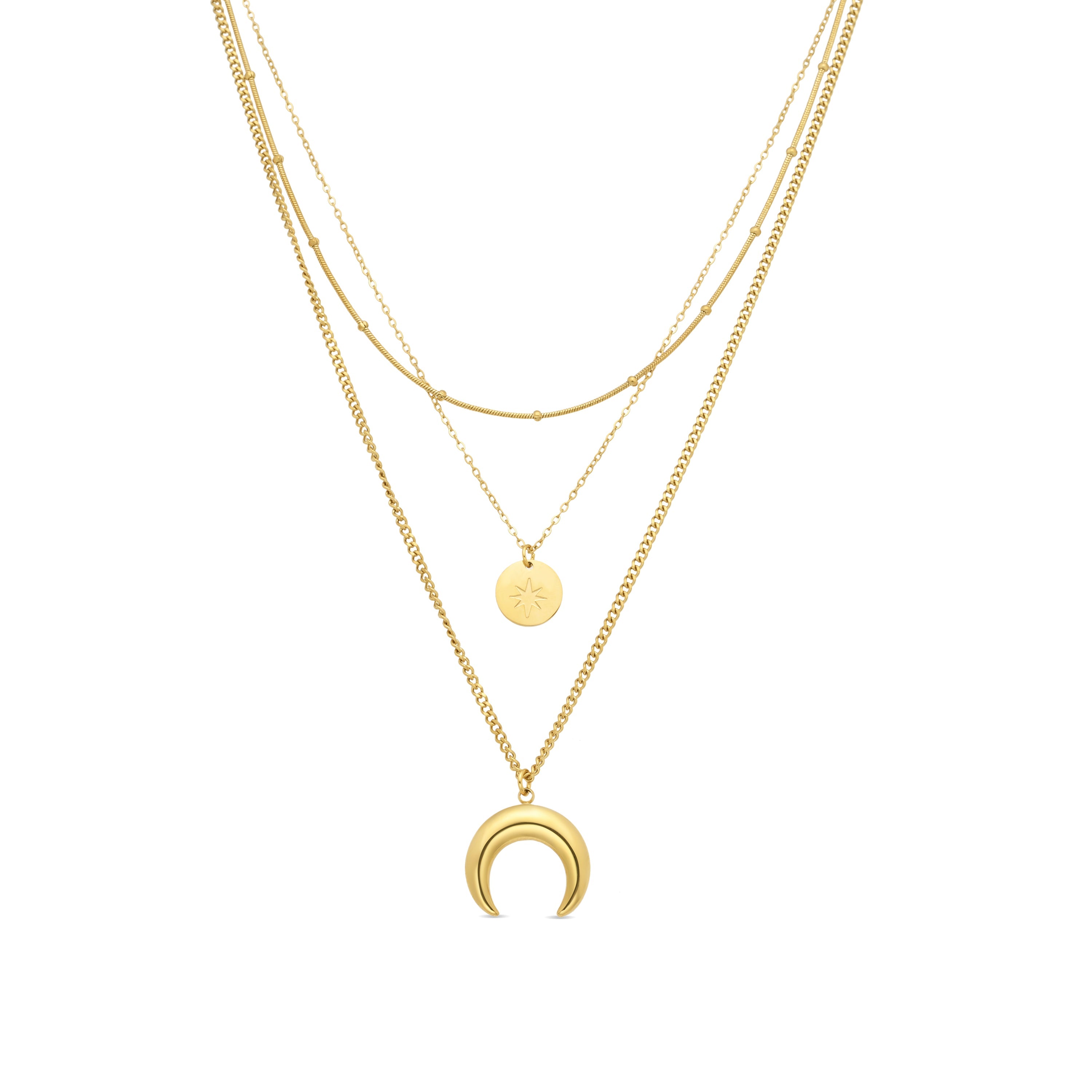 18k Yellow Gold Finish Necklace - Salsu