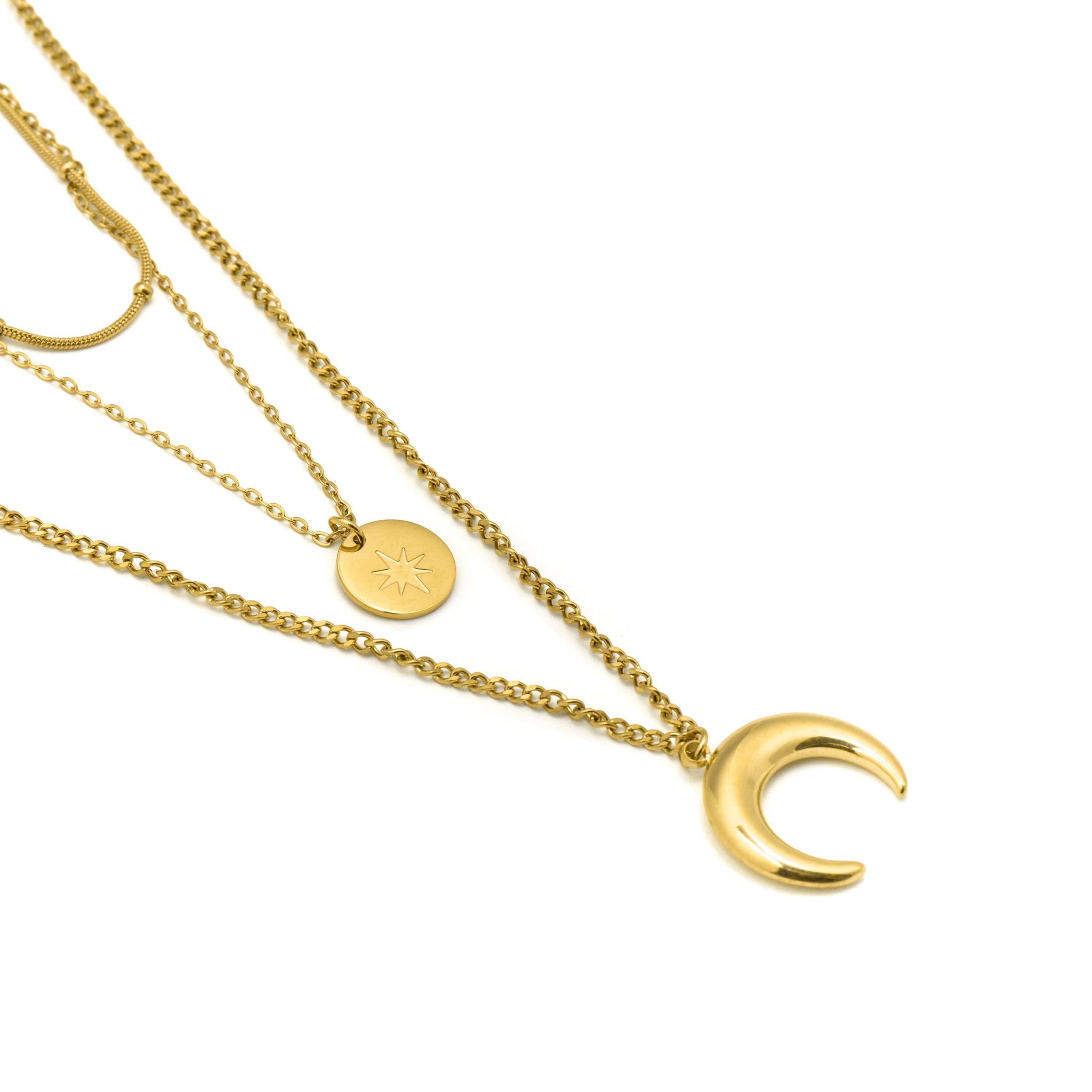 18k Yellow Gold Finish Necklace - Salsu