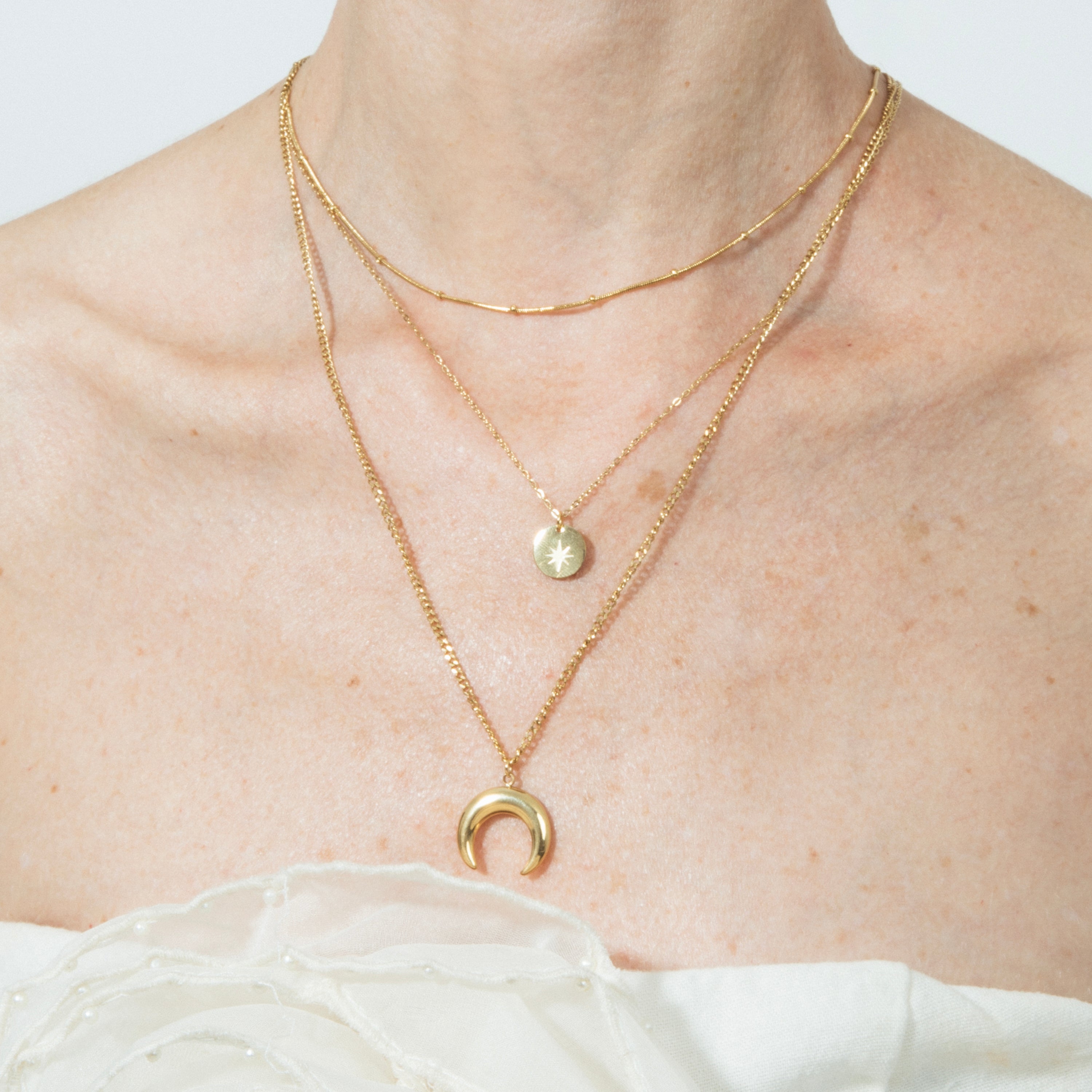 18k Yellow Gold Finish Necklace - Salsu
