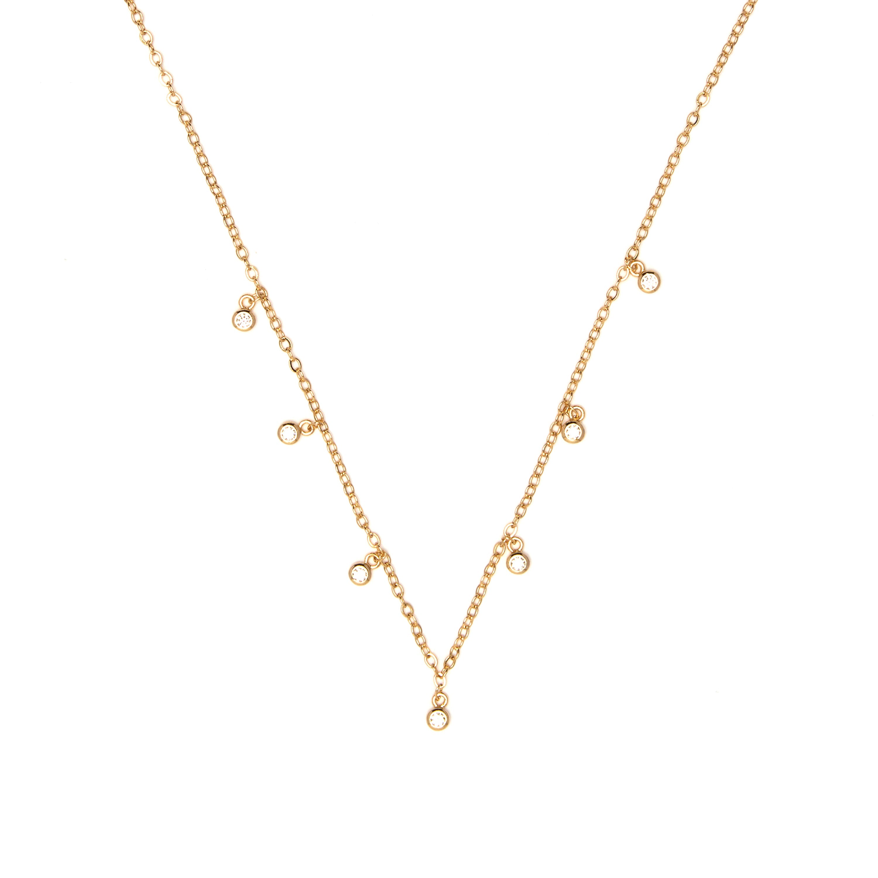 Sparkling Zircon Necklace in 18k Yellow Gold - Orsea