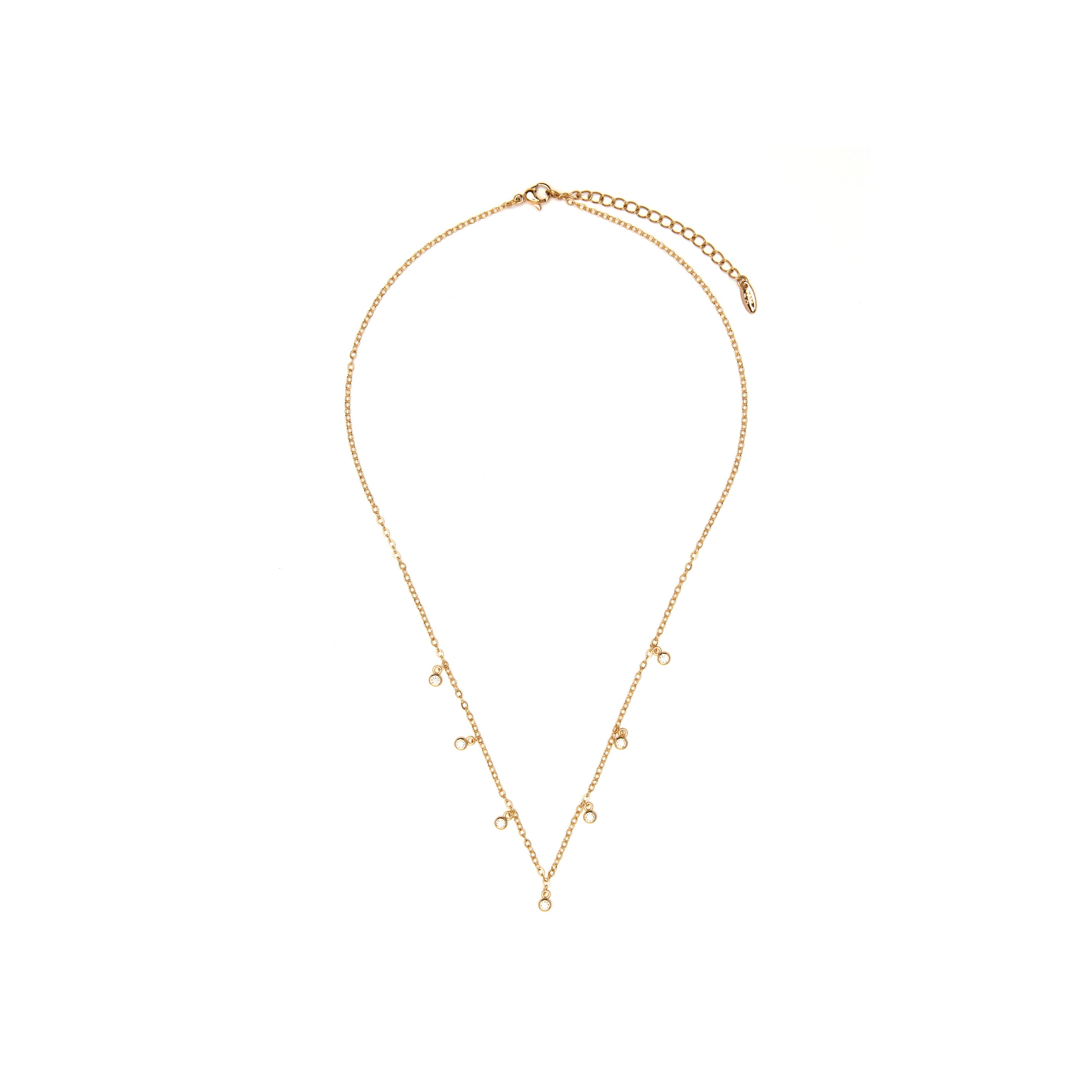 Sparkling Zircon Necklace in 18k Yellow Gold - Orsea