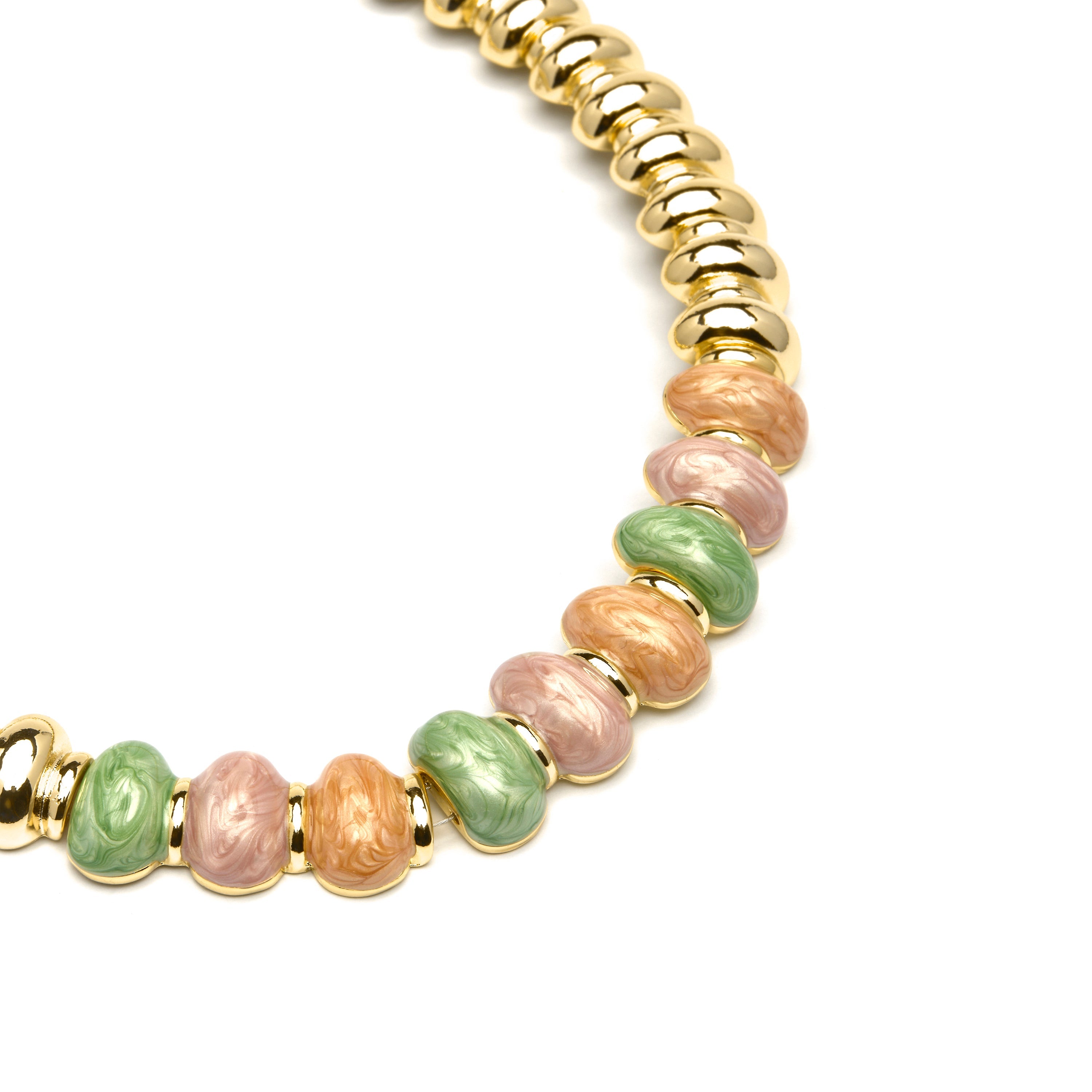 Ismaly Violet Resin Necklace with 18k Yellow Gold Finish