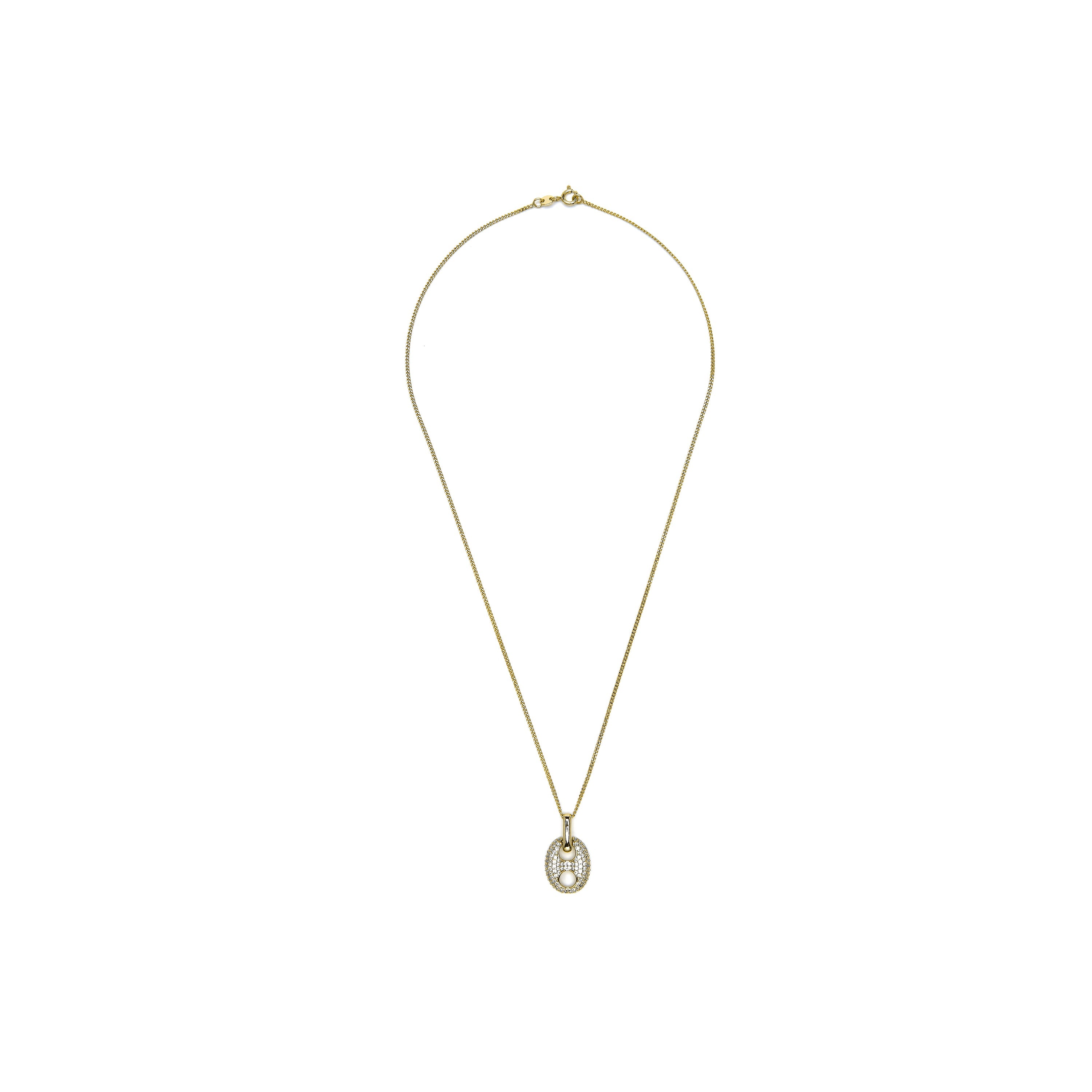 18k yellow gold finish necklace with brilliant zirconia - Dim