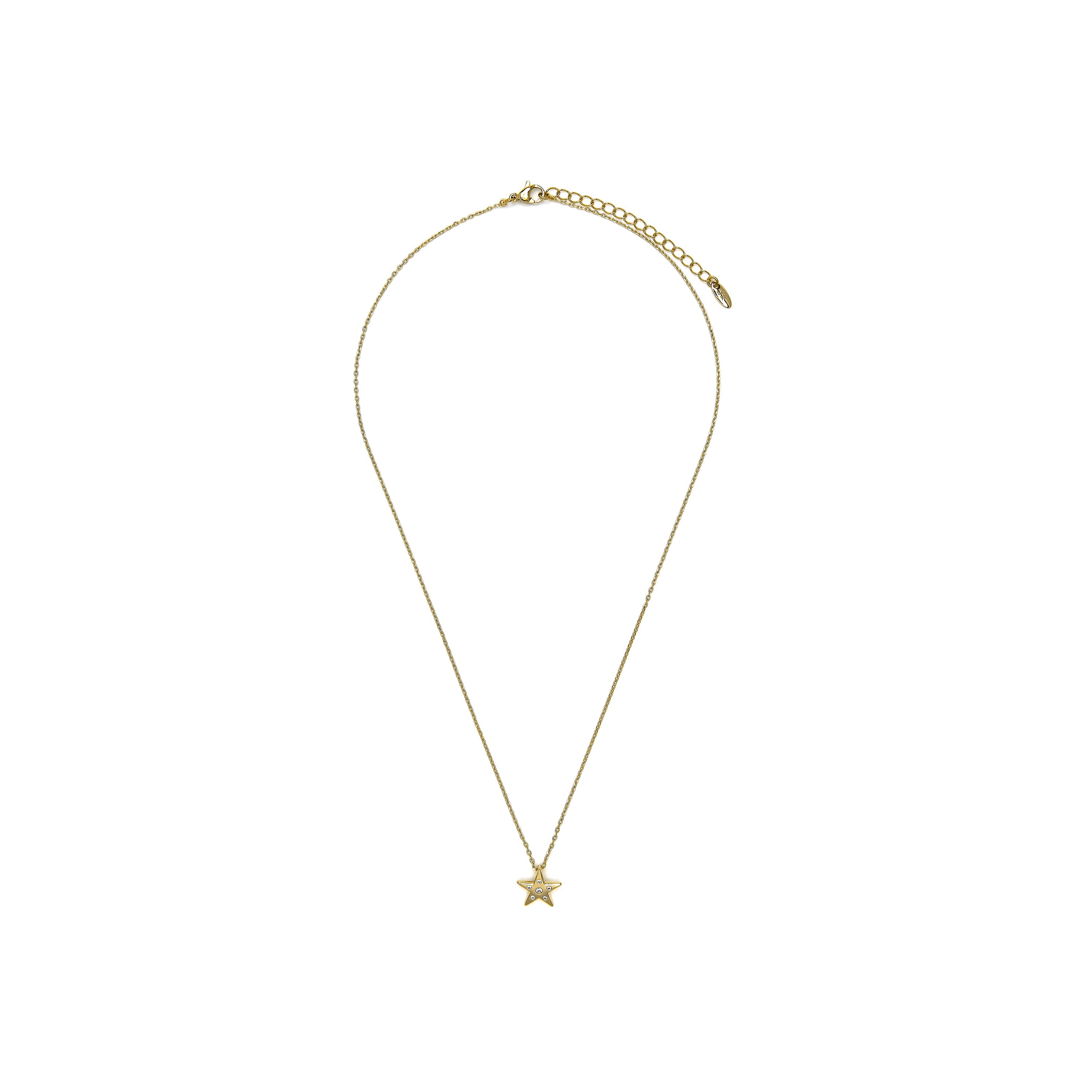 Collar acabado oro amarillo de 18k y Circonita Brillante - Mespas