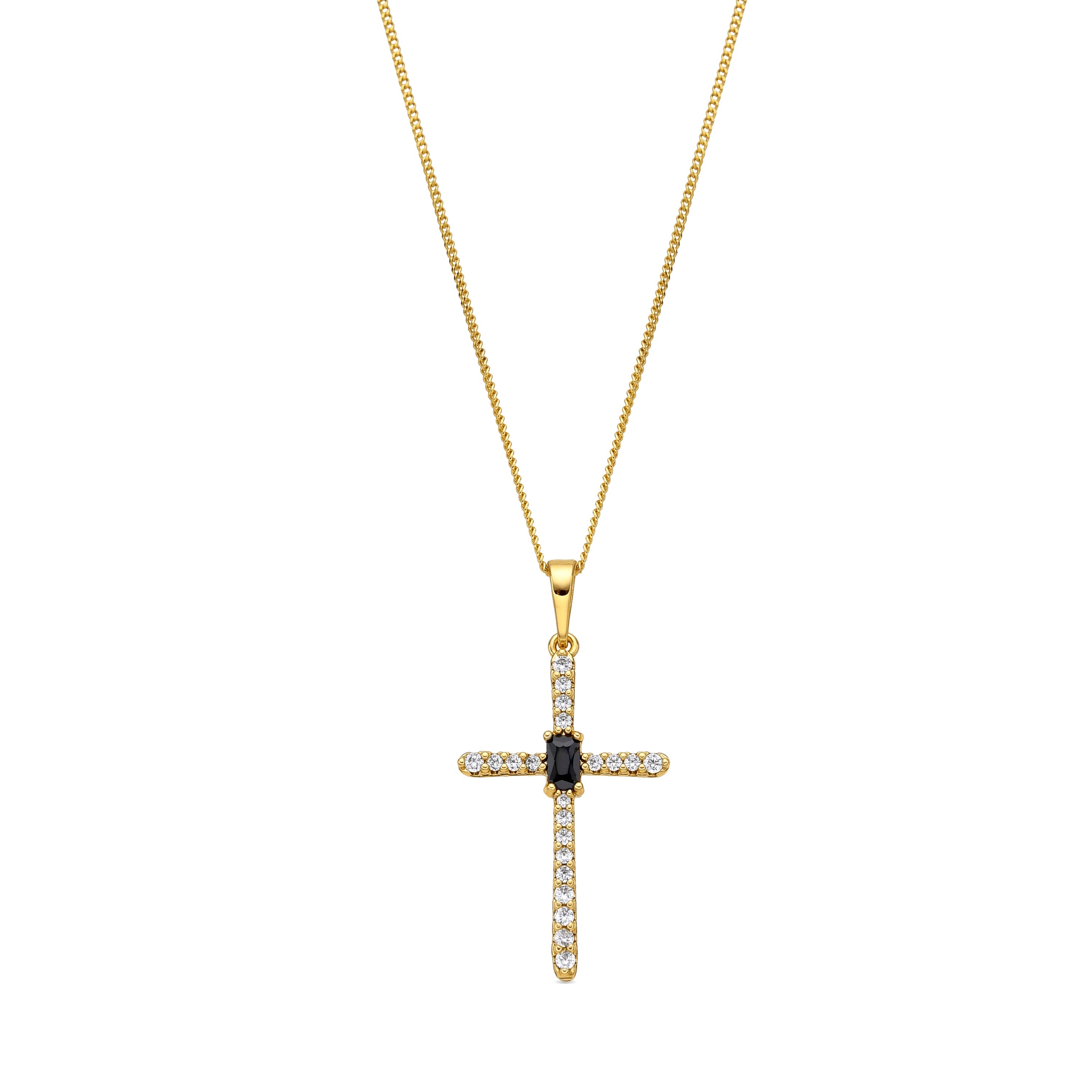 18k yellow gold finish necklace with brilliant zirconia - Shywa