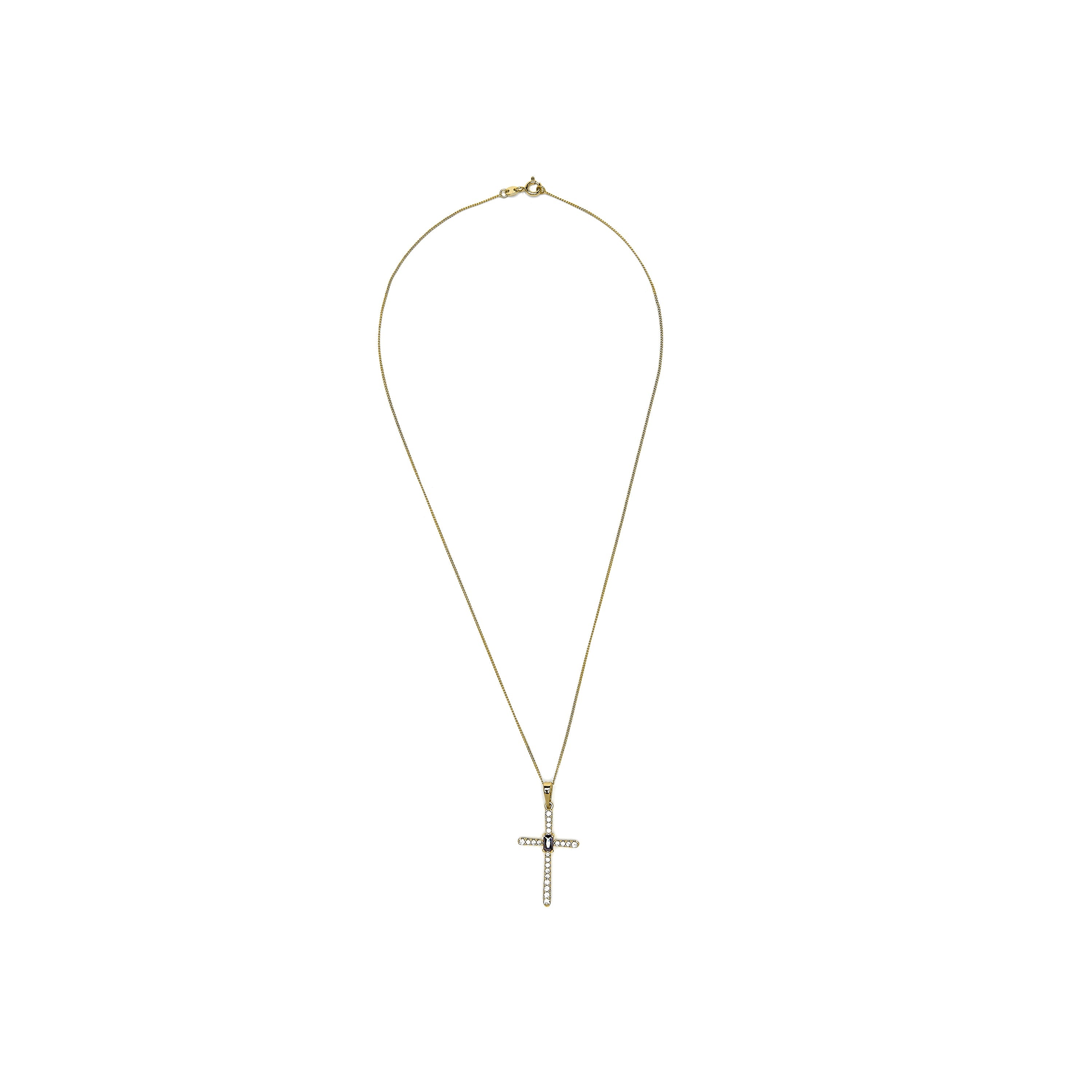 18k yellow gold finish necklace with brilliant zirconia - Shywa