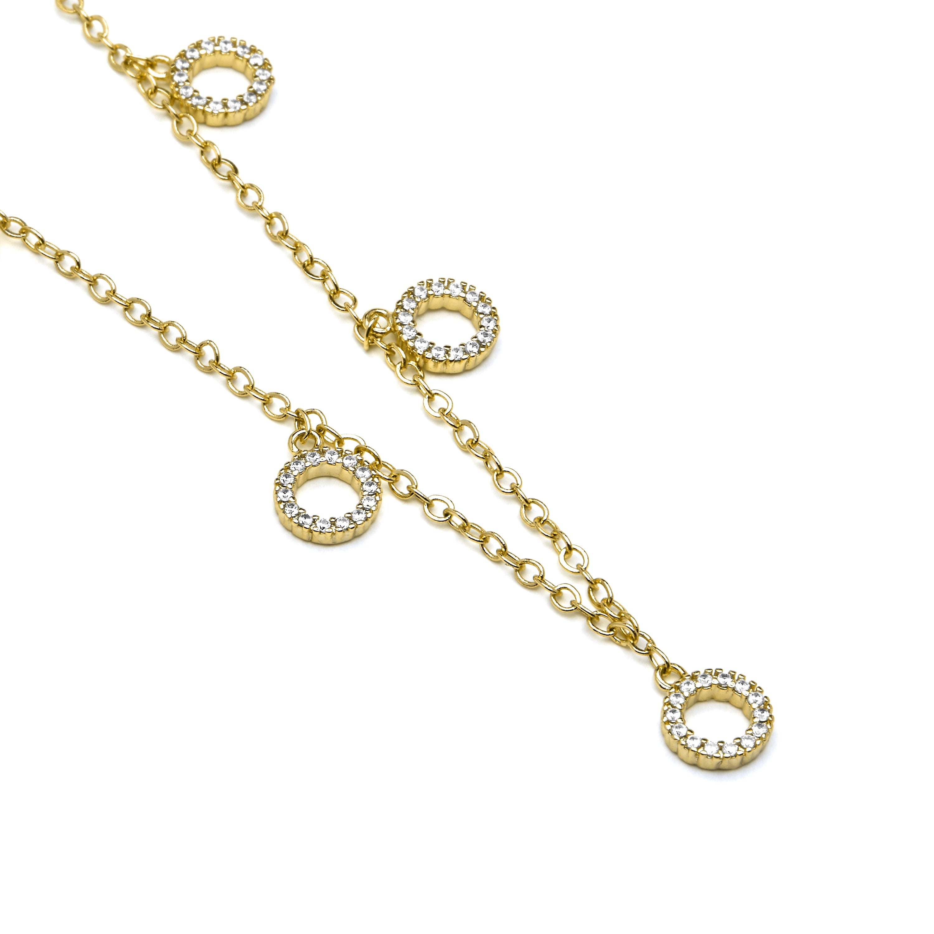 Collar acabado oro amarillo de 18k y Circonita Brillante - Askhu