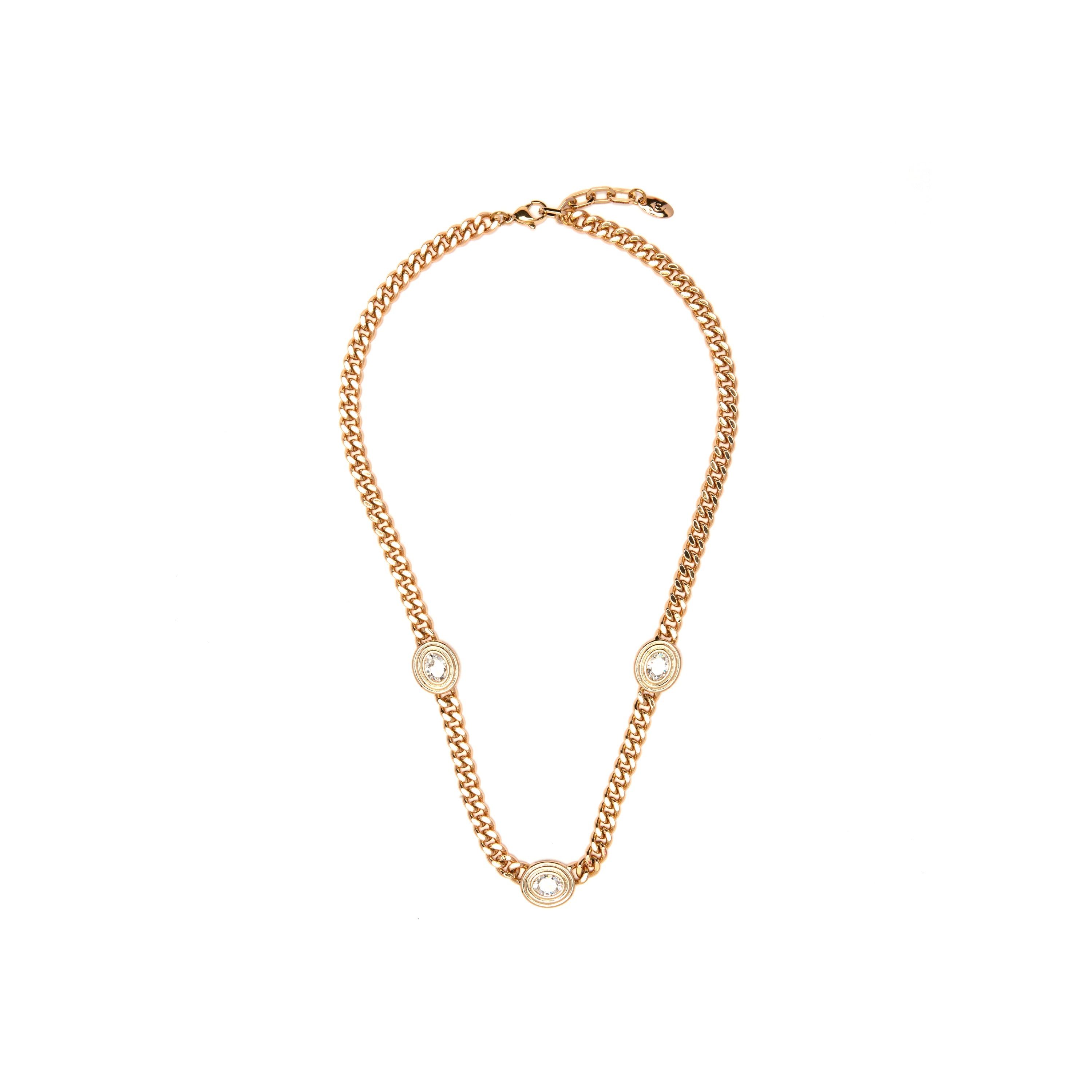 18k Yellow Gold Plated Cubic Zirconia Necklace - Odray