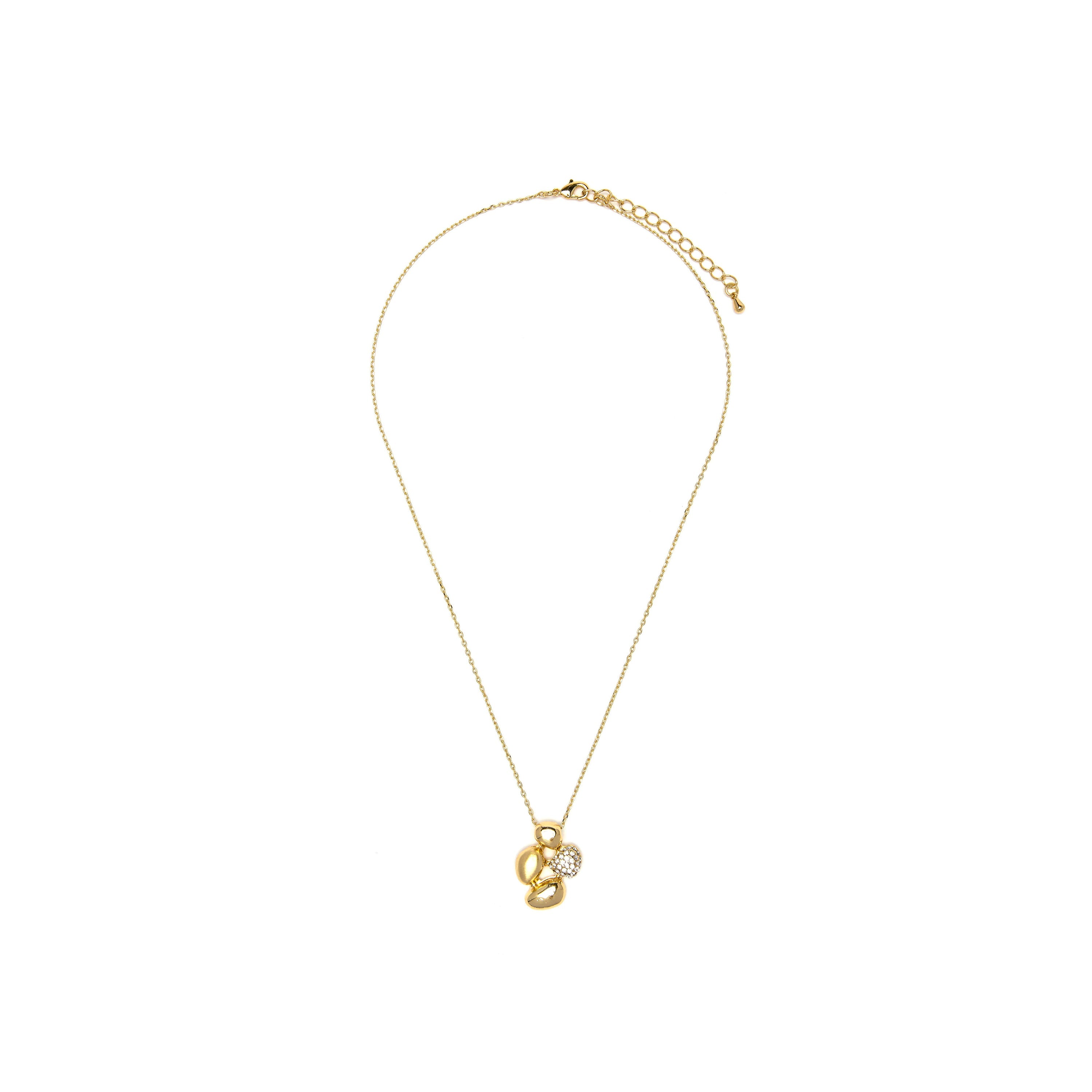 Collar de Circonita Brillante acabado en oro amarillo 18k - Kinfre