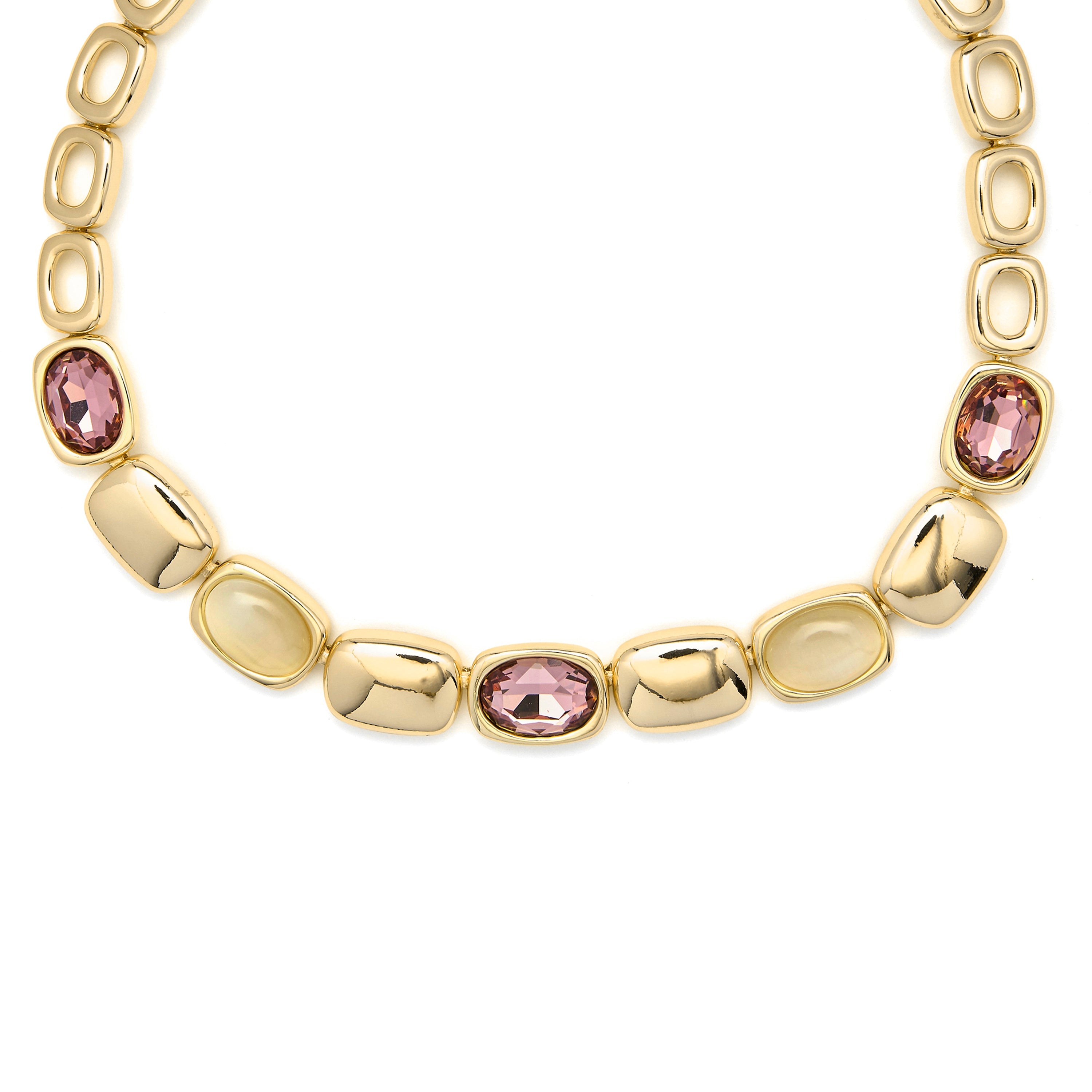 18k Yellow Gold-Plated Brown Zircon Necklace - Ashan