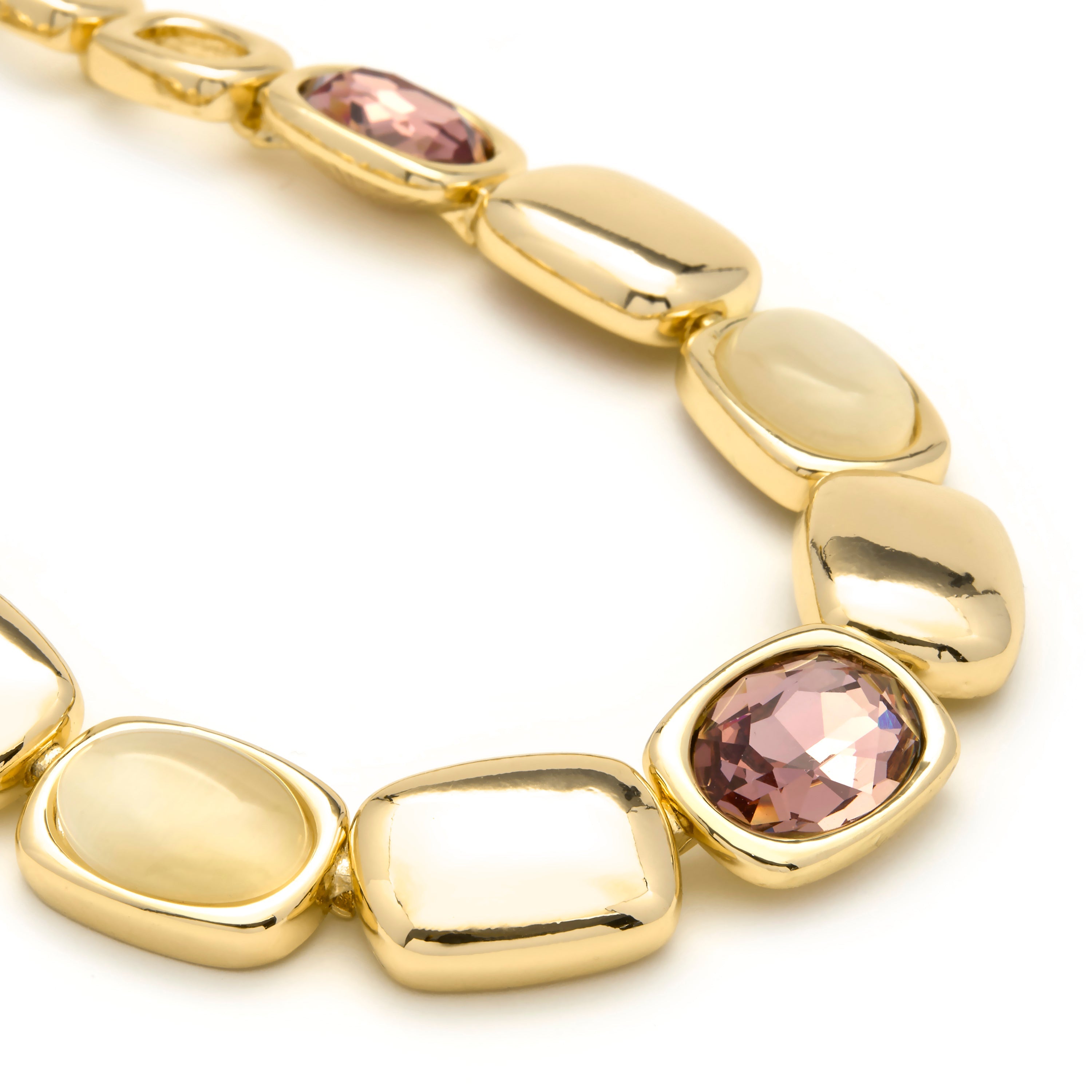 18k Yellow Gold-Plated Brown Zircon Necklace - Ashan