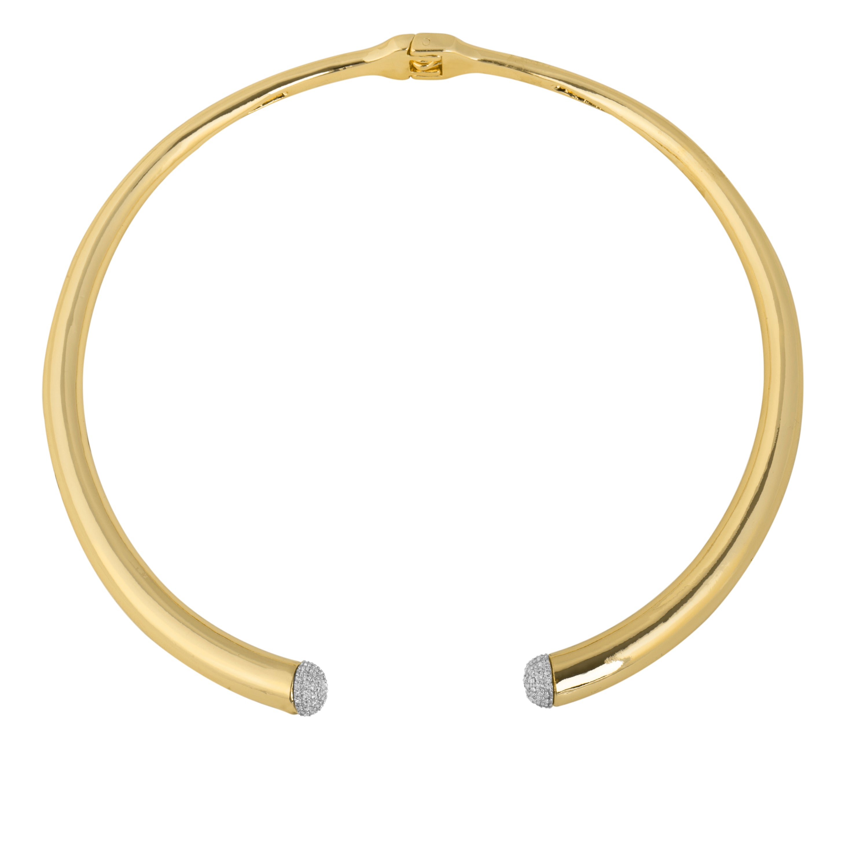 Brilliant Zircon Necklace finished in 18k yellow gold - Pharra