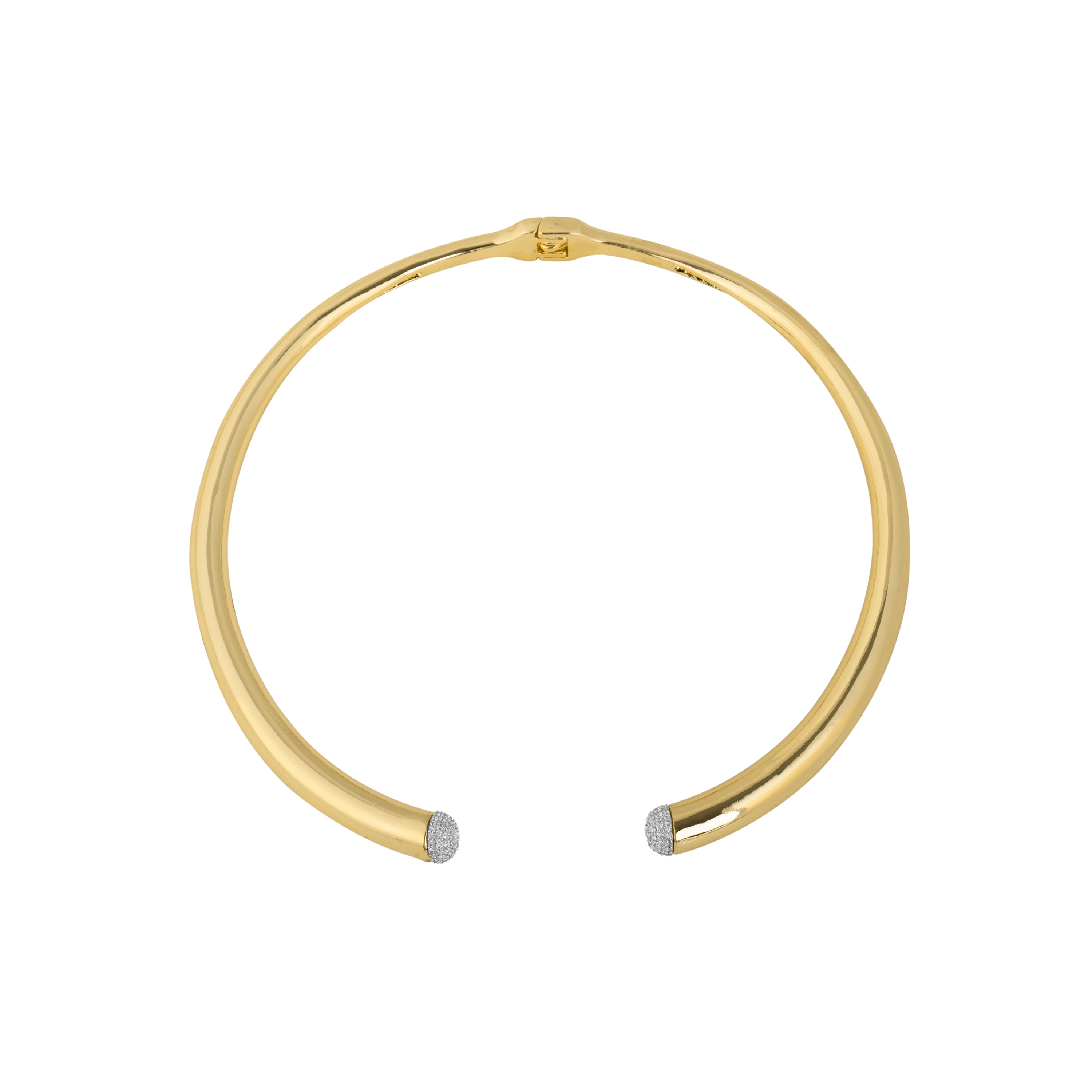 Brilliant Zircon Necklace finished in 18k yellow gold - Pharra