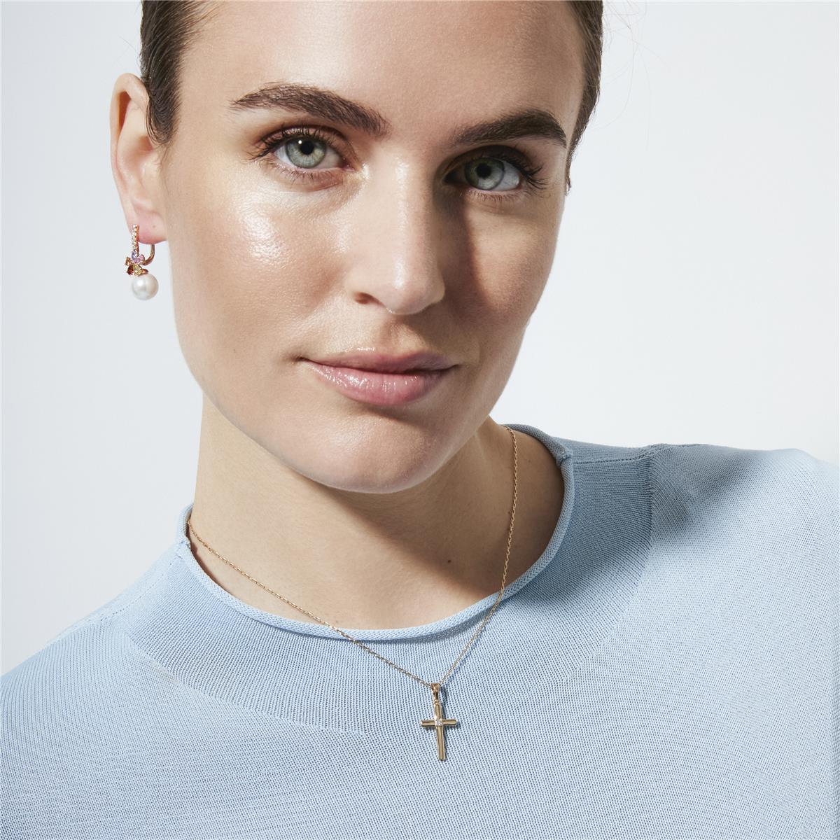Sparkling Zirconia Necklace finished in 18k yellow gold - Buspai