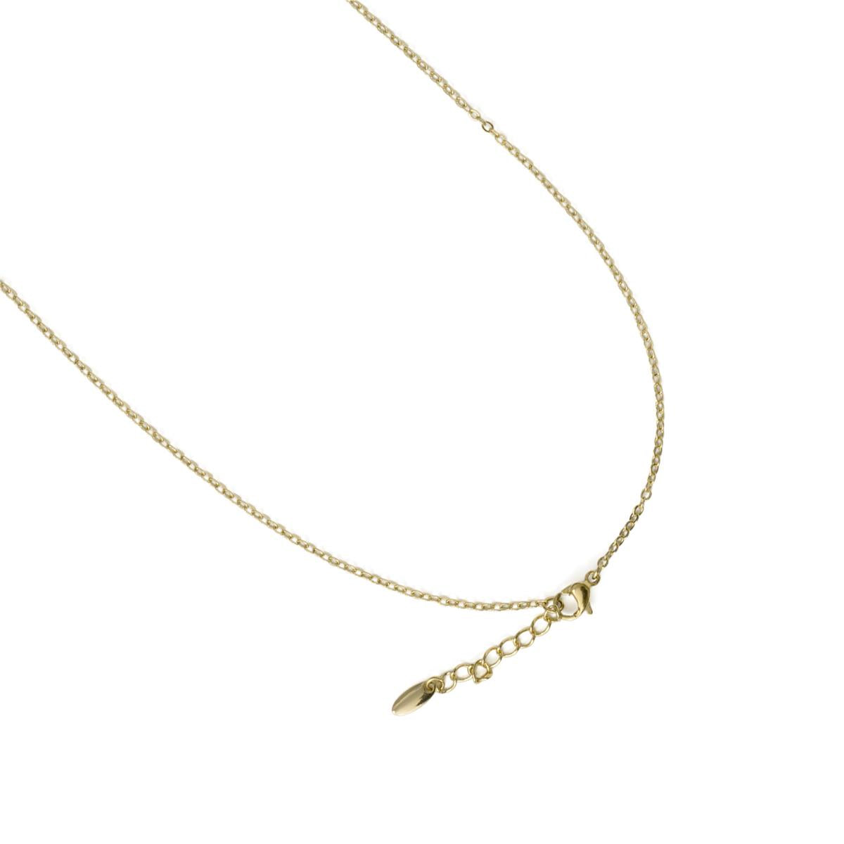 Multicolor Zircon Necklace with 18k Yellow Gold Finish - Ayisha