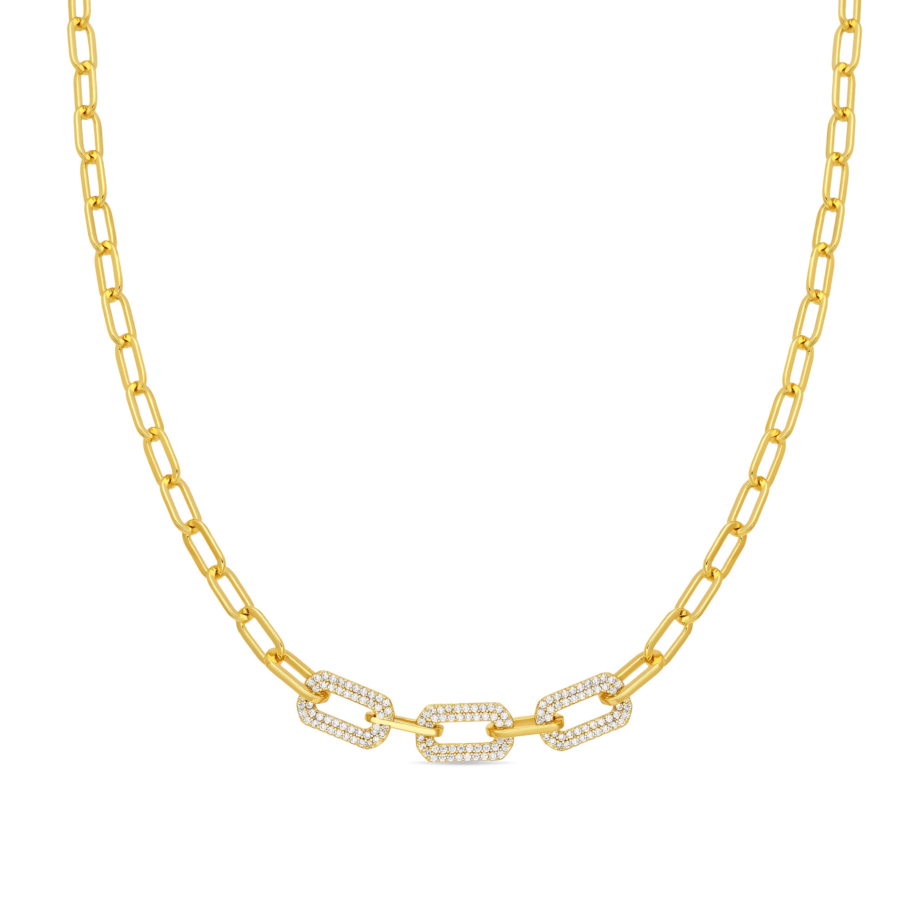 18k yellow gold-plated necklace - Nelith