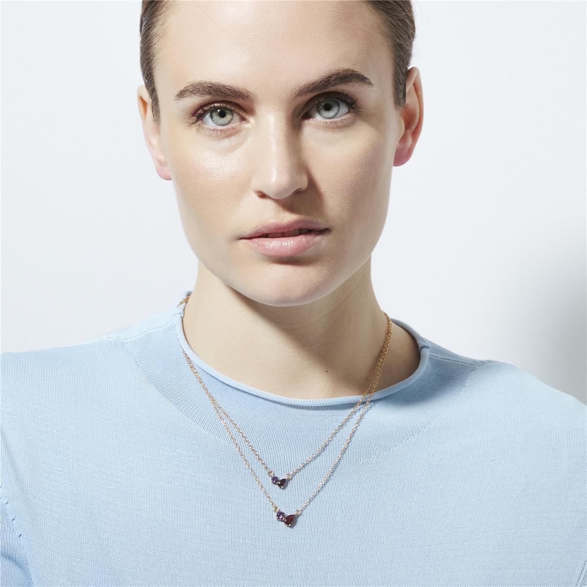 Multicolor Zircon Necklace with 18k Yellow Gold Finish - Yasel
