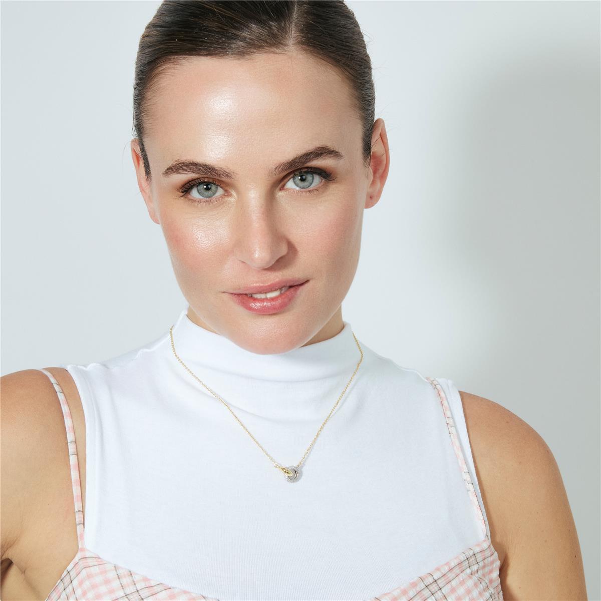 Sparkling Zirconia Necklace finished in 18k Yellow Gold - Lepua