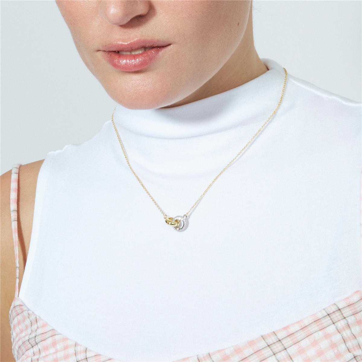 Sparkling Zirconia Necklace finished in 18k Yellow Gold - Lepua