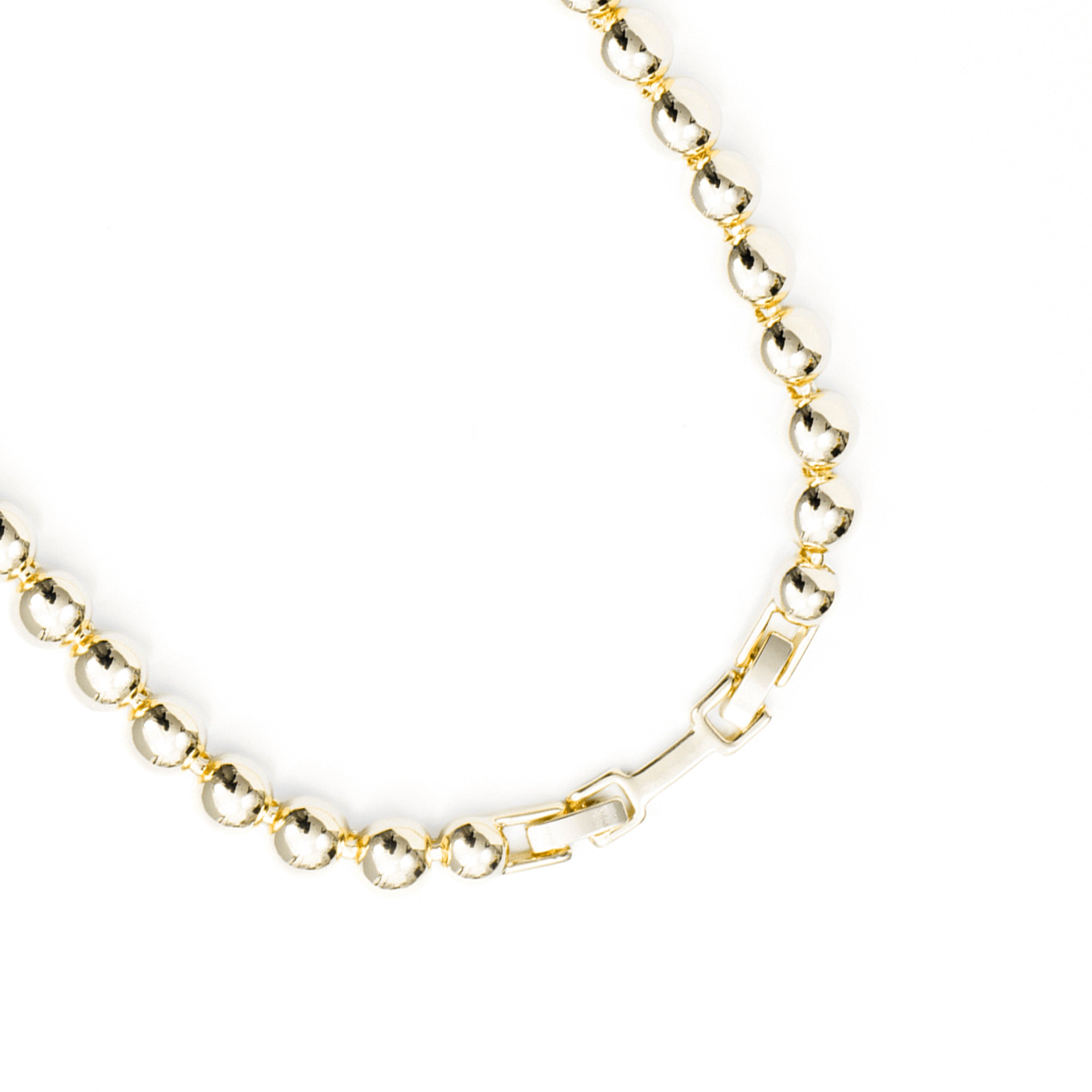 Sparkling Zircon Necklace in 18k Yellow Gold Finish - Avihe