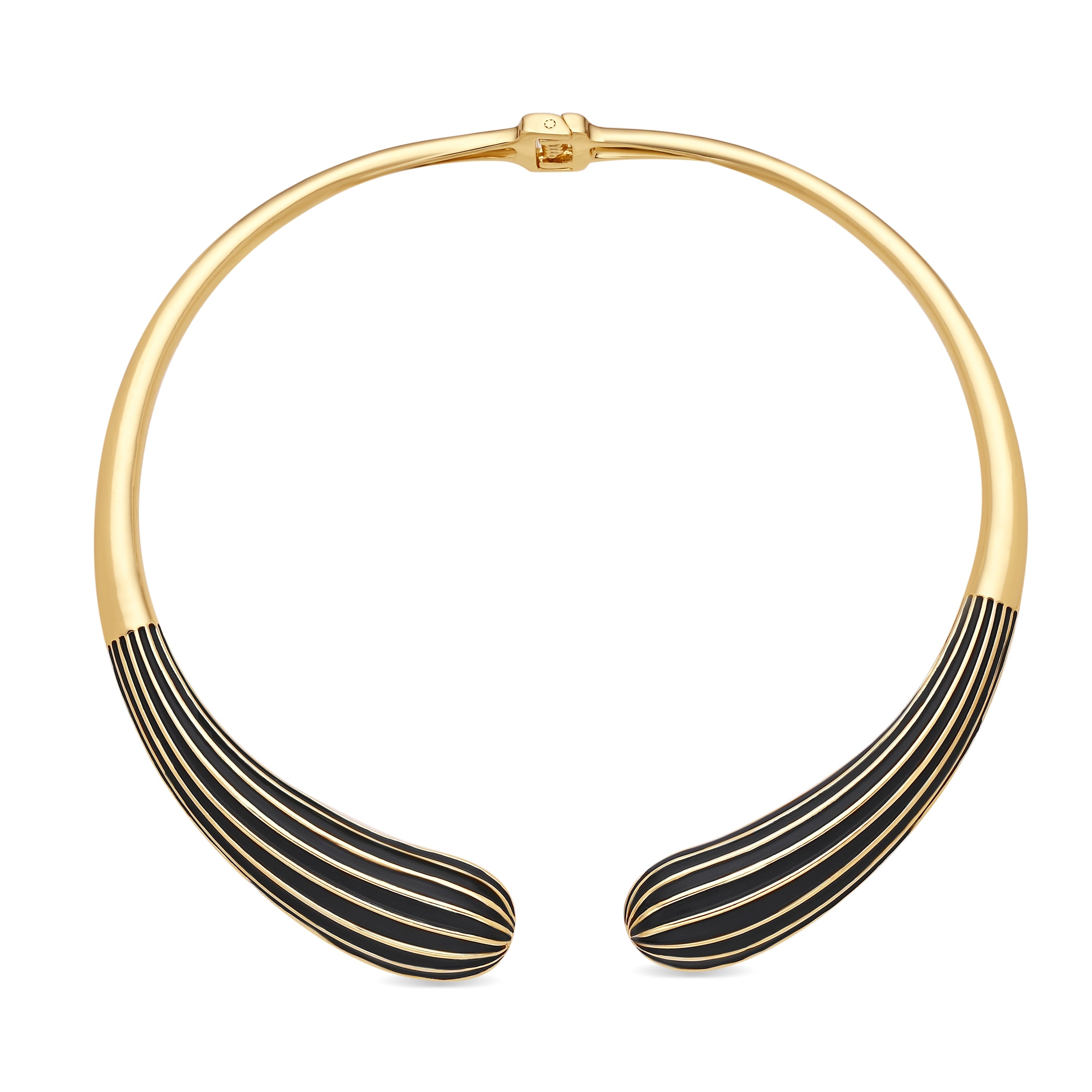 Collar de Lacado Negro acabado en oro amarillo de 18k - Belin