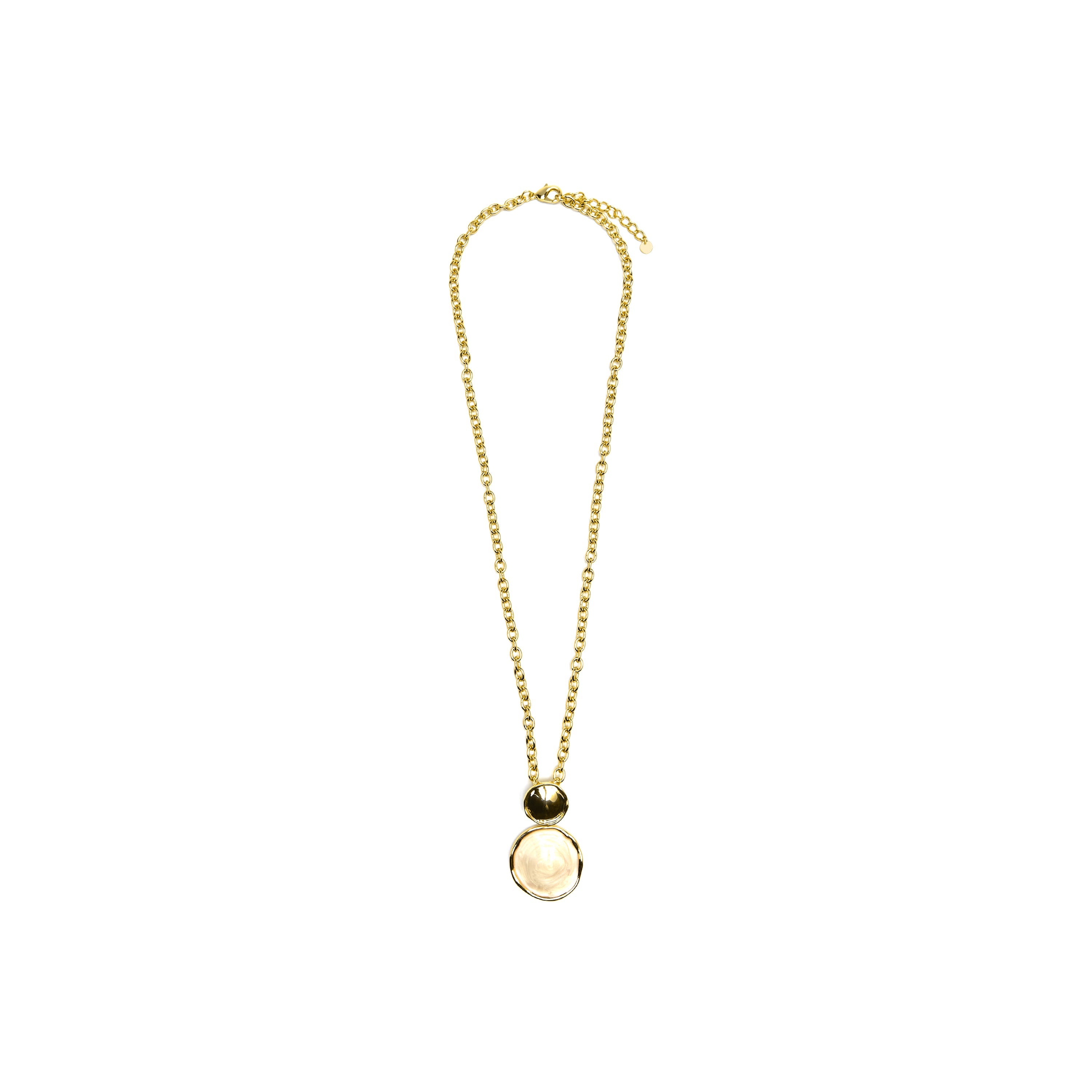 Talorzi Necklace in Blue Lacquer with 18k Yellow Gold Finish