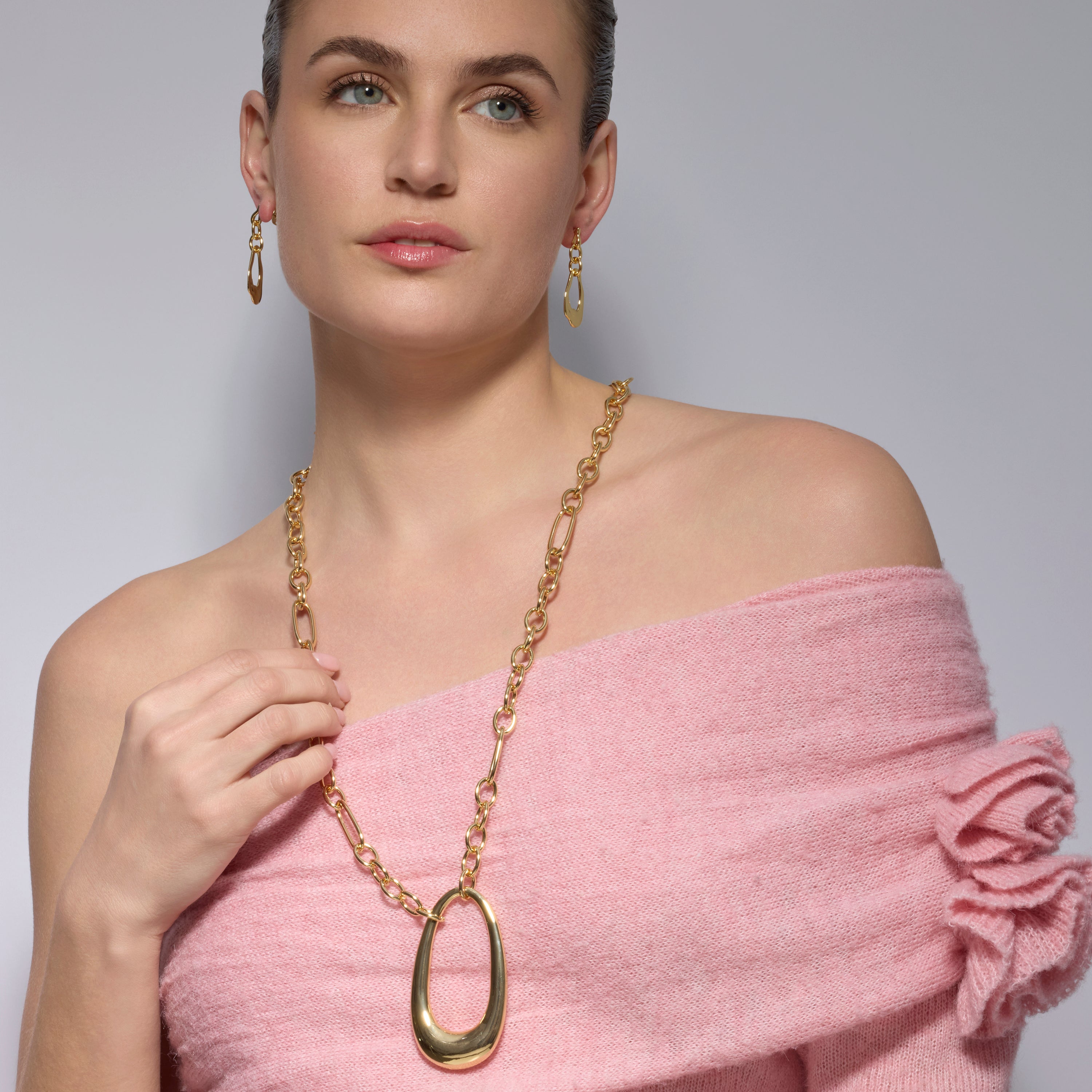 18k yellow gold finished necklace - Othoai