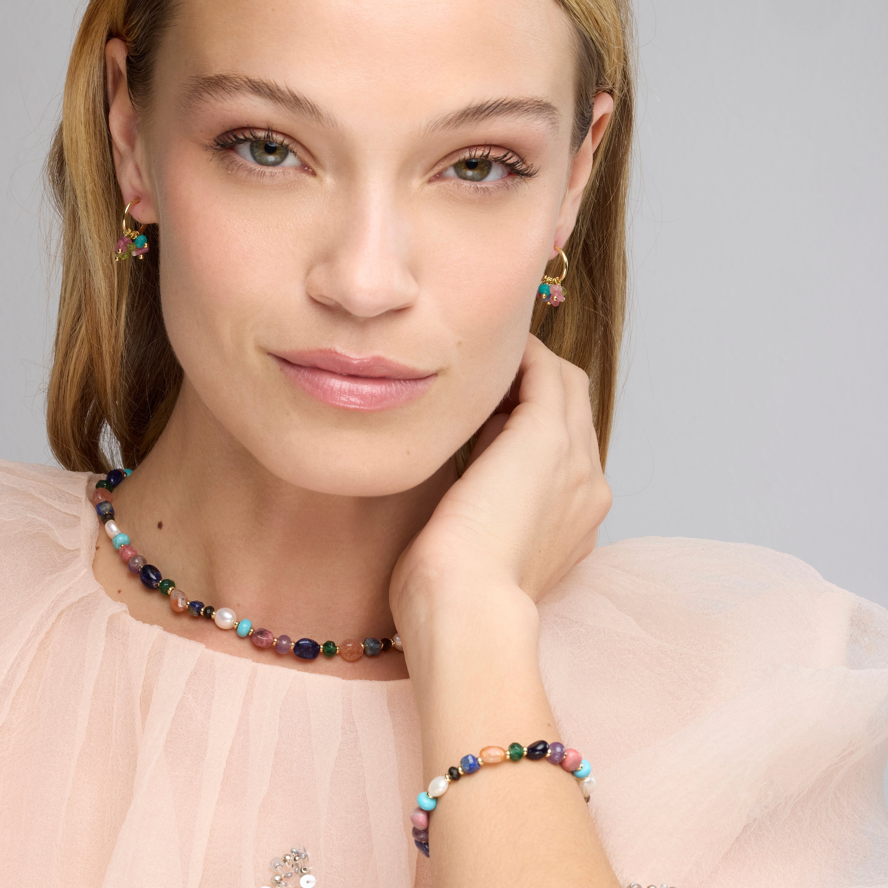 Collar acabado oro amarillo de 18k y Perla Blanca - Umavi