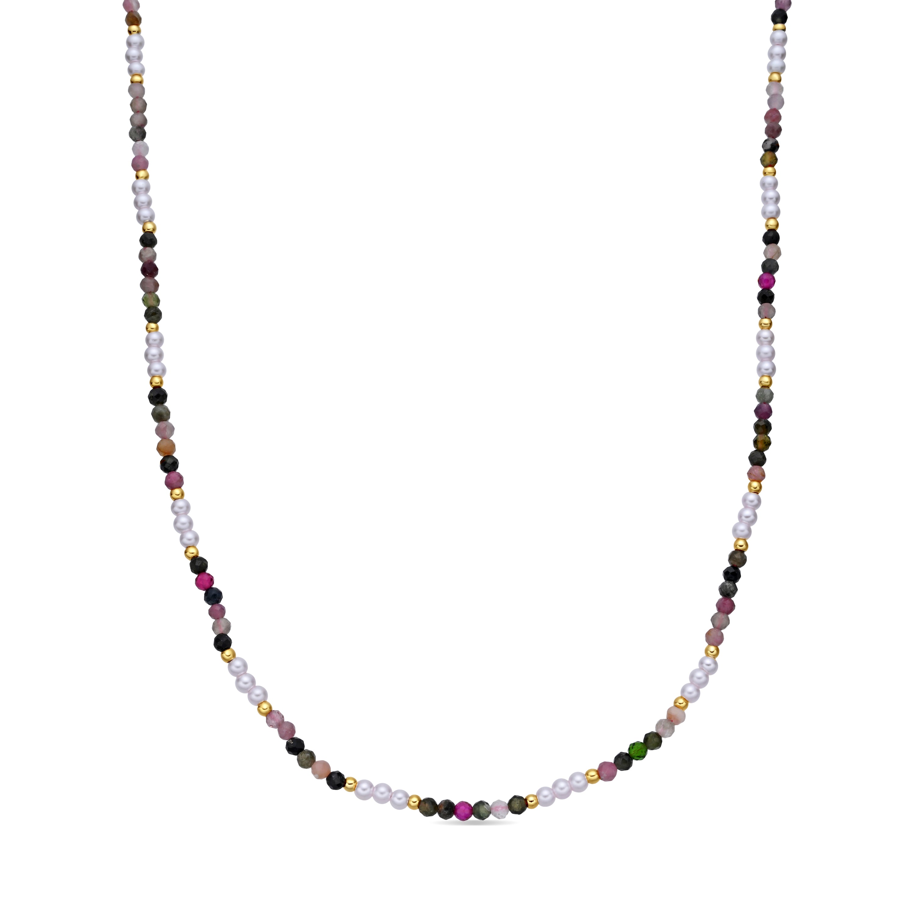 Collar de Turmalina Multicolor acabado en oro amarillo 18k - Sury
