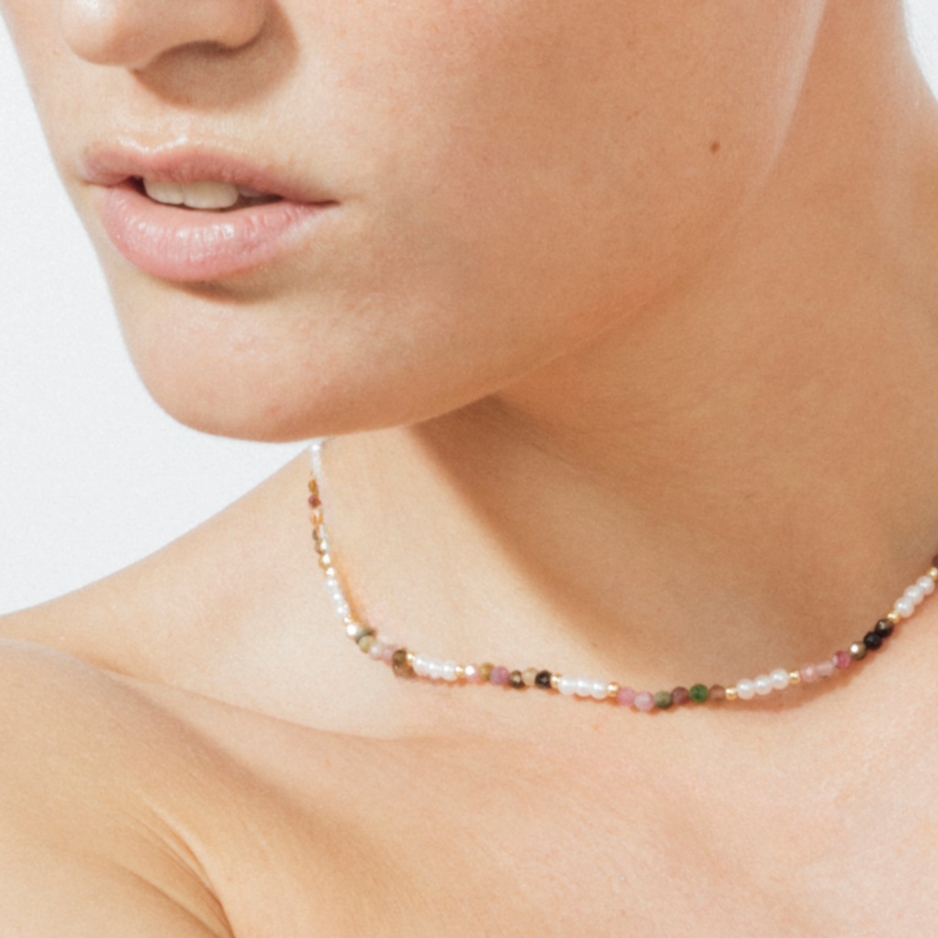 Collar de Turmalina Multicolor acabado en oro amarillo 18k - Sury