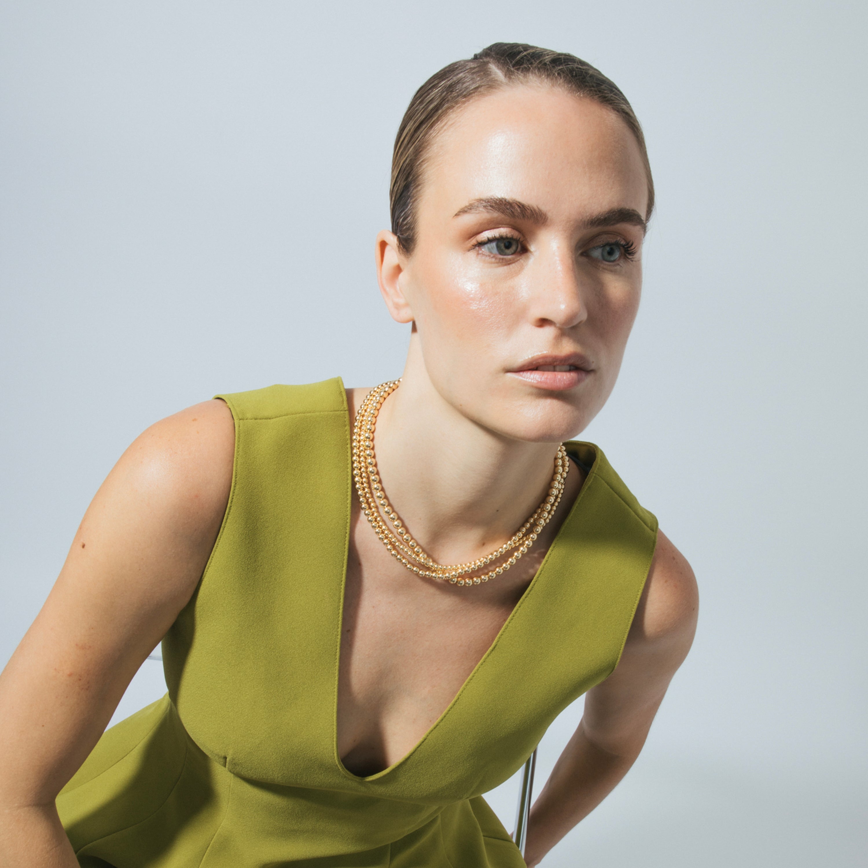 18k yellow gold-plated necklace - Bielzu