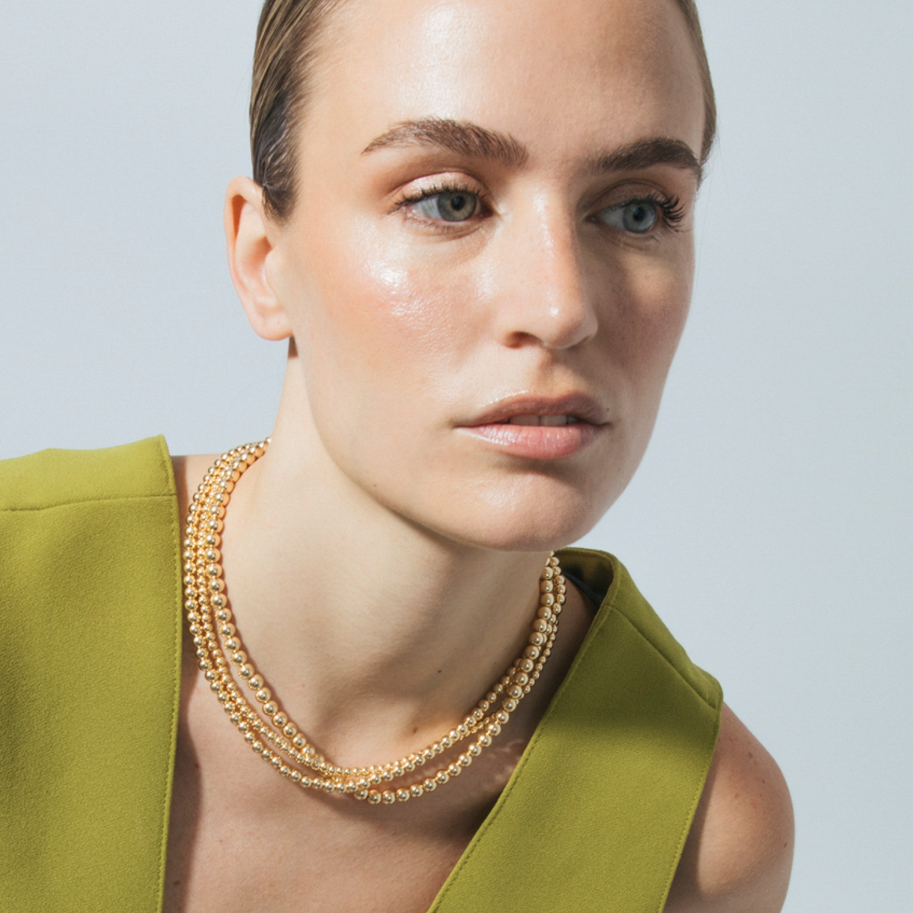 18k yellow gold-plated necklace - Bielzu
