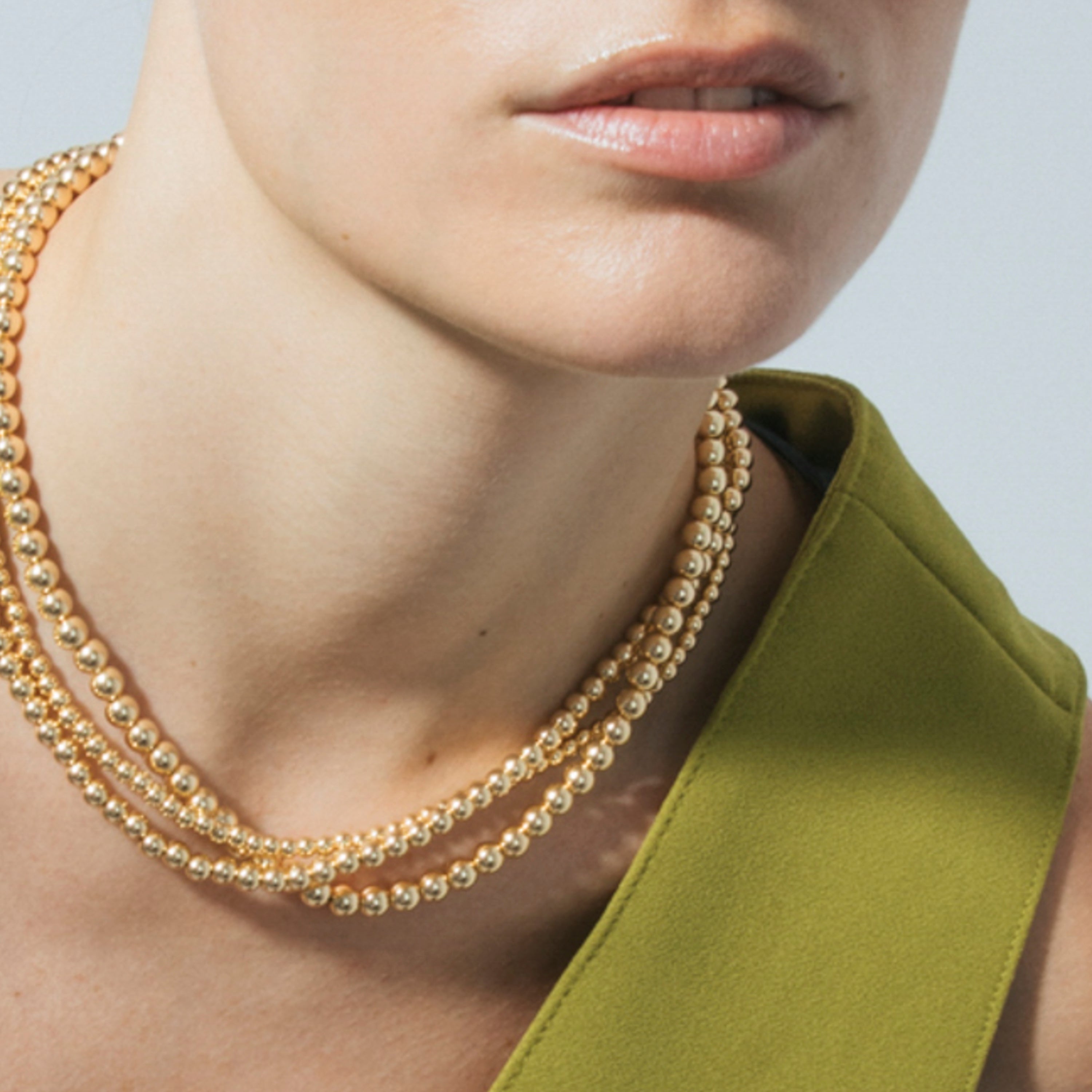 18k yellow gold-plated necklace - Bielzu