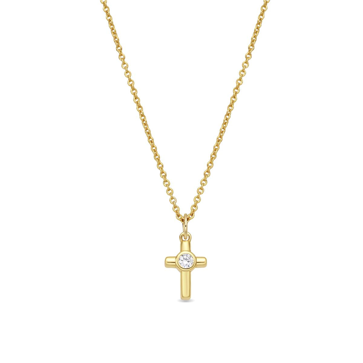 Brilliant Zircon Necklace finished in 18k yellow gold - Lanka