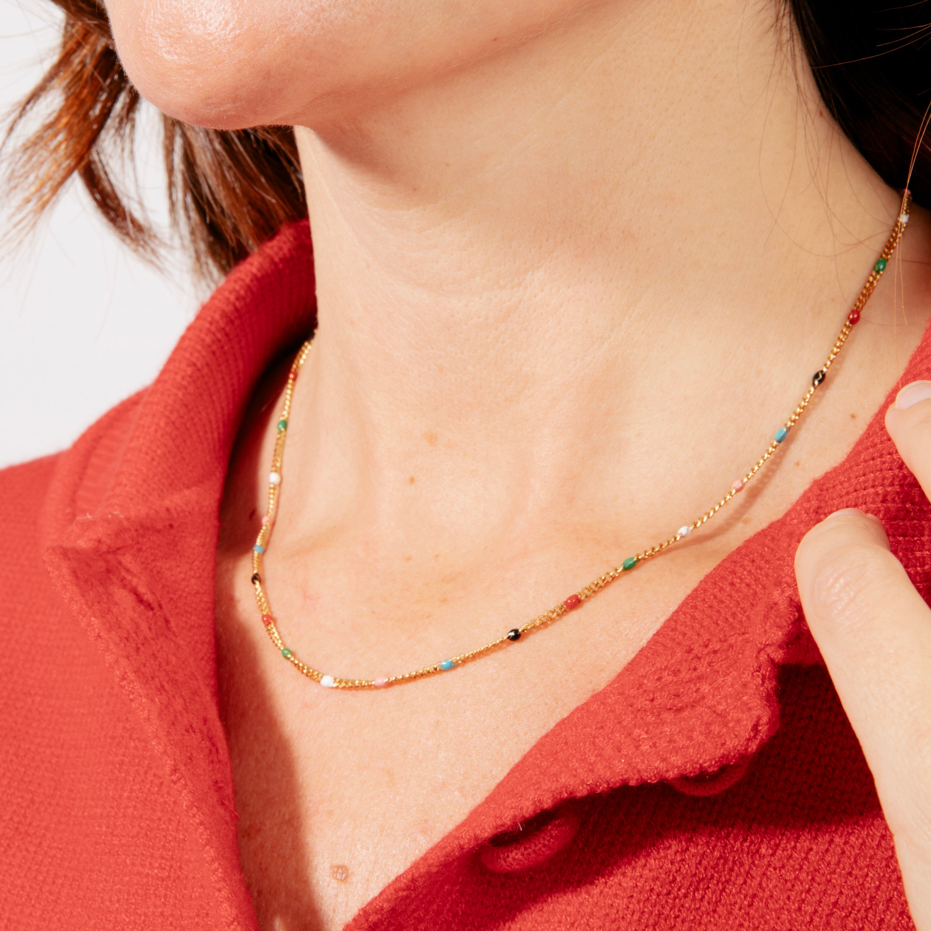 45cm 18k Yellow Gold Plated Necklace - Ahaki